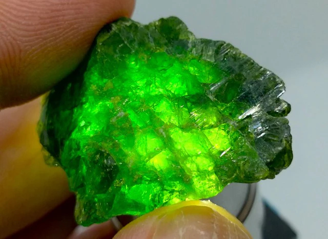 73.5 cts - Big Natural Chrome Diopside Rough- 14.7 g