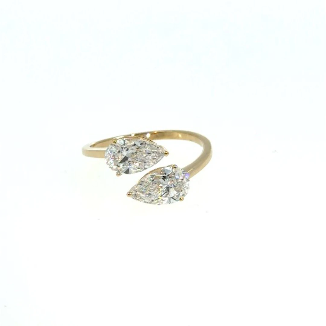 No reserve price - Ring - 14 kt. Yellow gold - 2.02ct. tw. Diamond (Lab-grown)