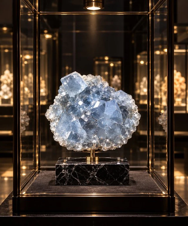 Museum piece – Celestine crystal of AA+ quality – Sicily...