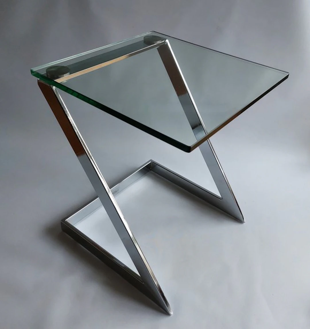 Gebra - Side table - Z Table - Glass, Steel