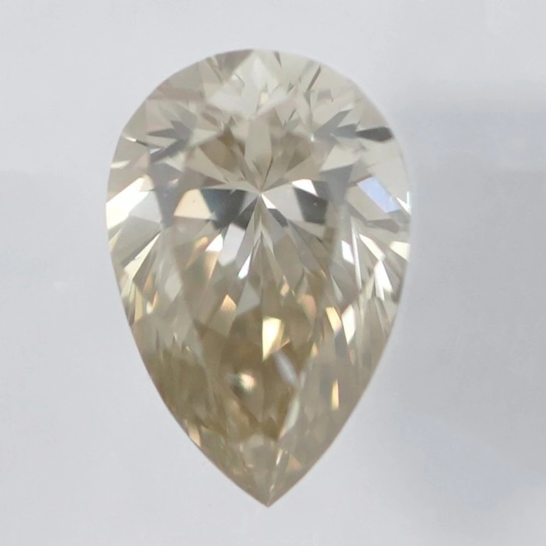 1 pcs Diamond (Natural coloured) - 0.30 ct - Pear - Light...