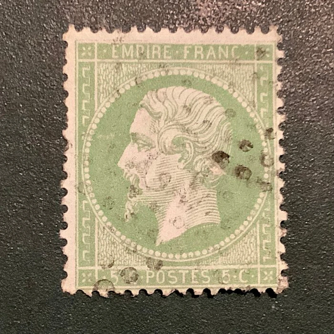 France 1871 - 10-cent Napoleon Dentelez on tinted paper — approved - Yvert 35