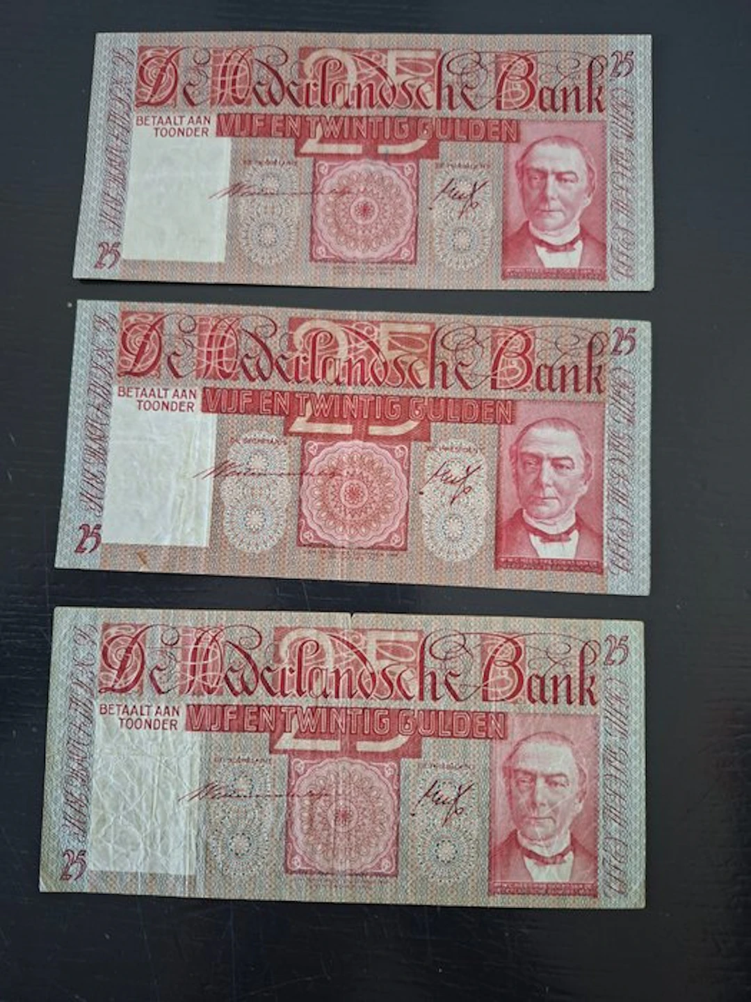 Netherlands. - 3 x 25 Gulden - 1937/1941 - Nvph 76 (No reserve price)