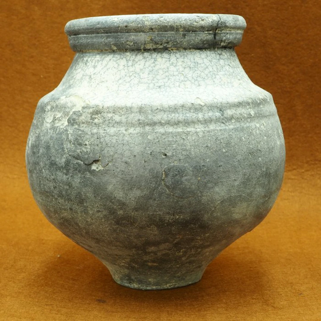 Ancient Gallo-Roman Pottery coarse ware vessel - 14.5 cm