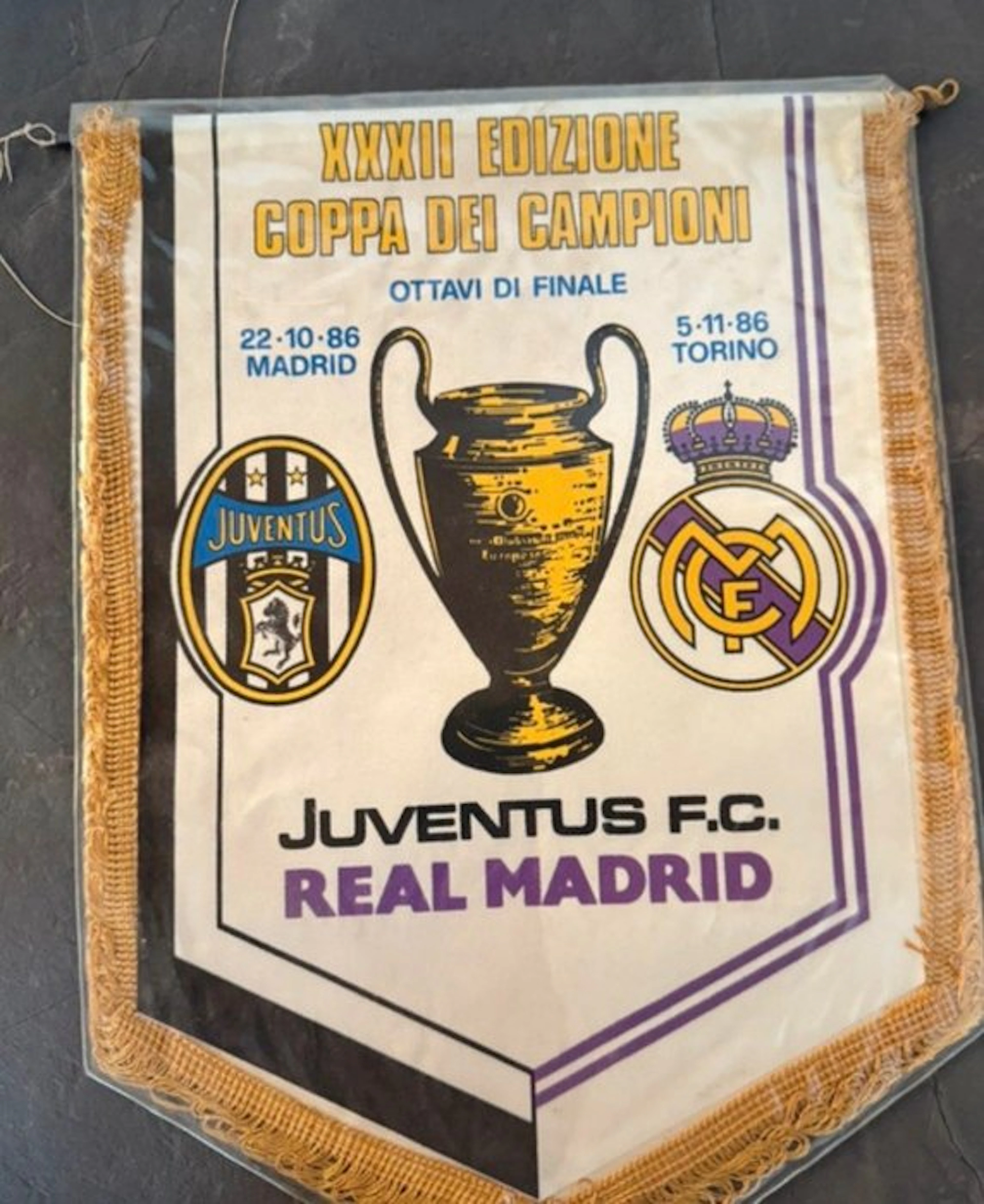 Juventus - Coppa dei Campioni - 1986 - Flag / pennant