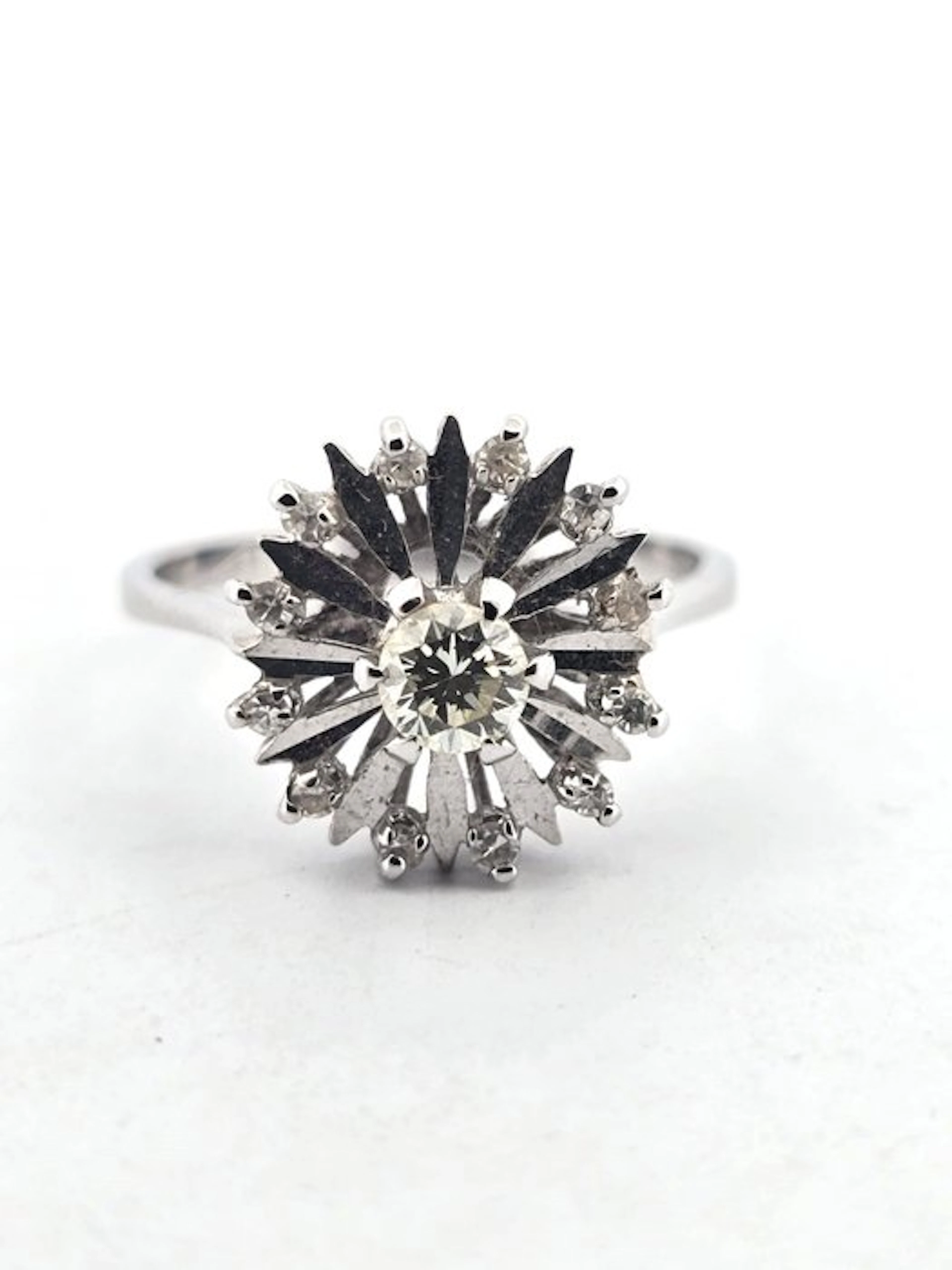 Ring - 18 kt. White gold - 0.60ct. tw. Diamond (Natural)