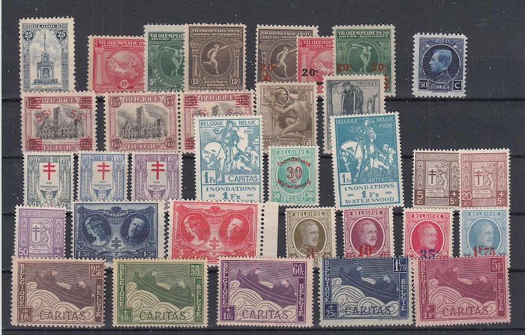 Belgium 1920/1931 - between 164 and 326/332 - volledige reeksen