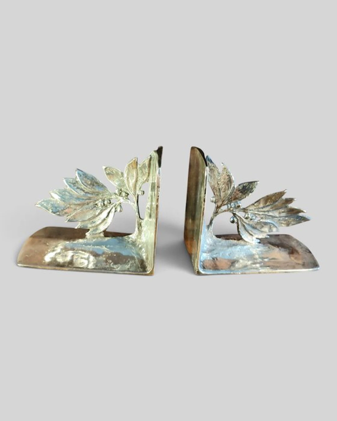 Bookends (2) - Metal - massive, brutalist
