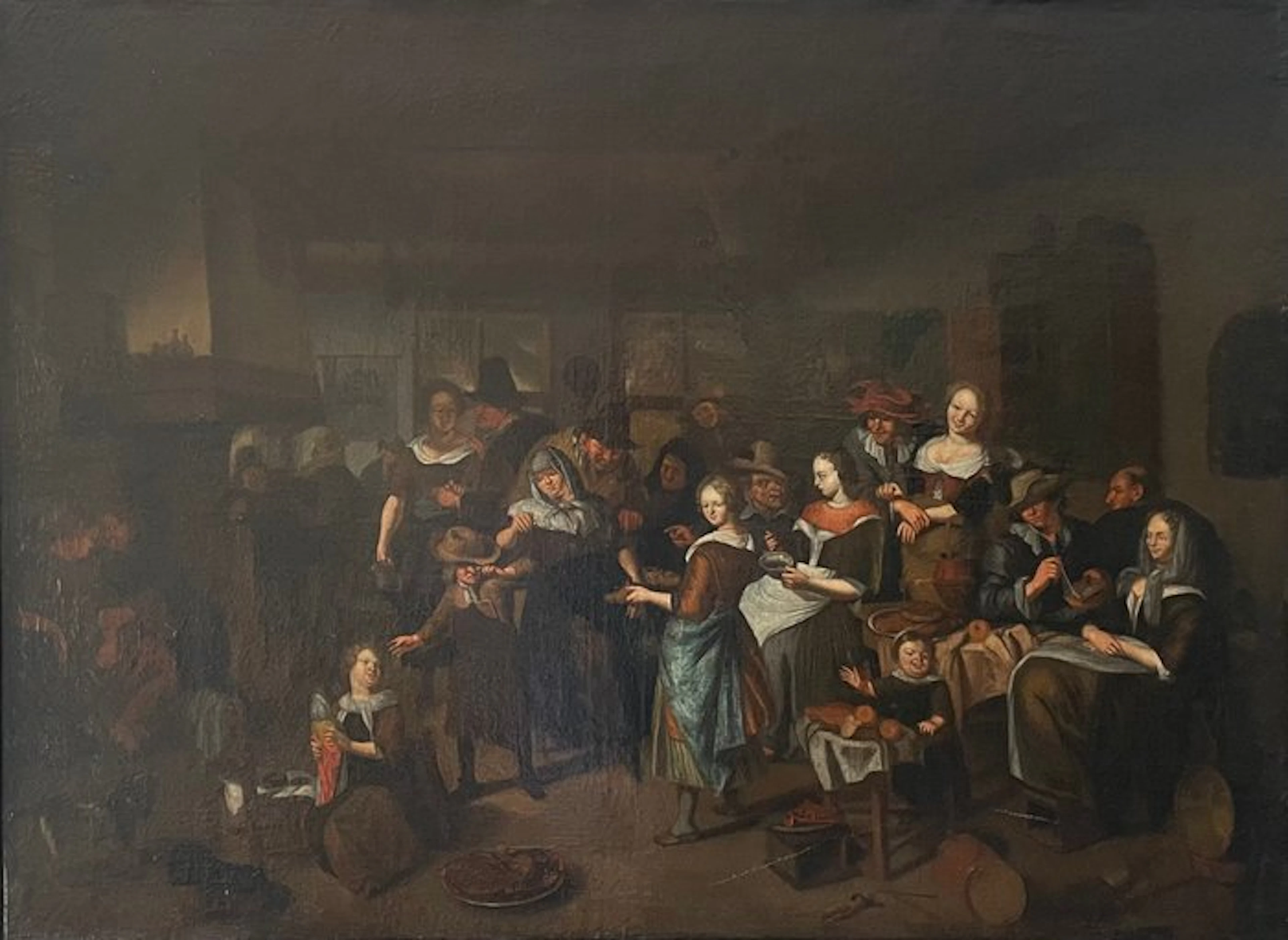 Richard Brakenburgh (1650–1702), Workshop of - The Feast of Saint Nicholas