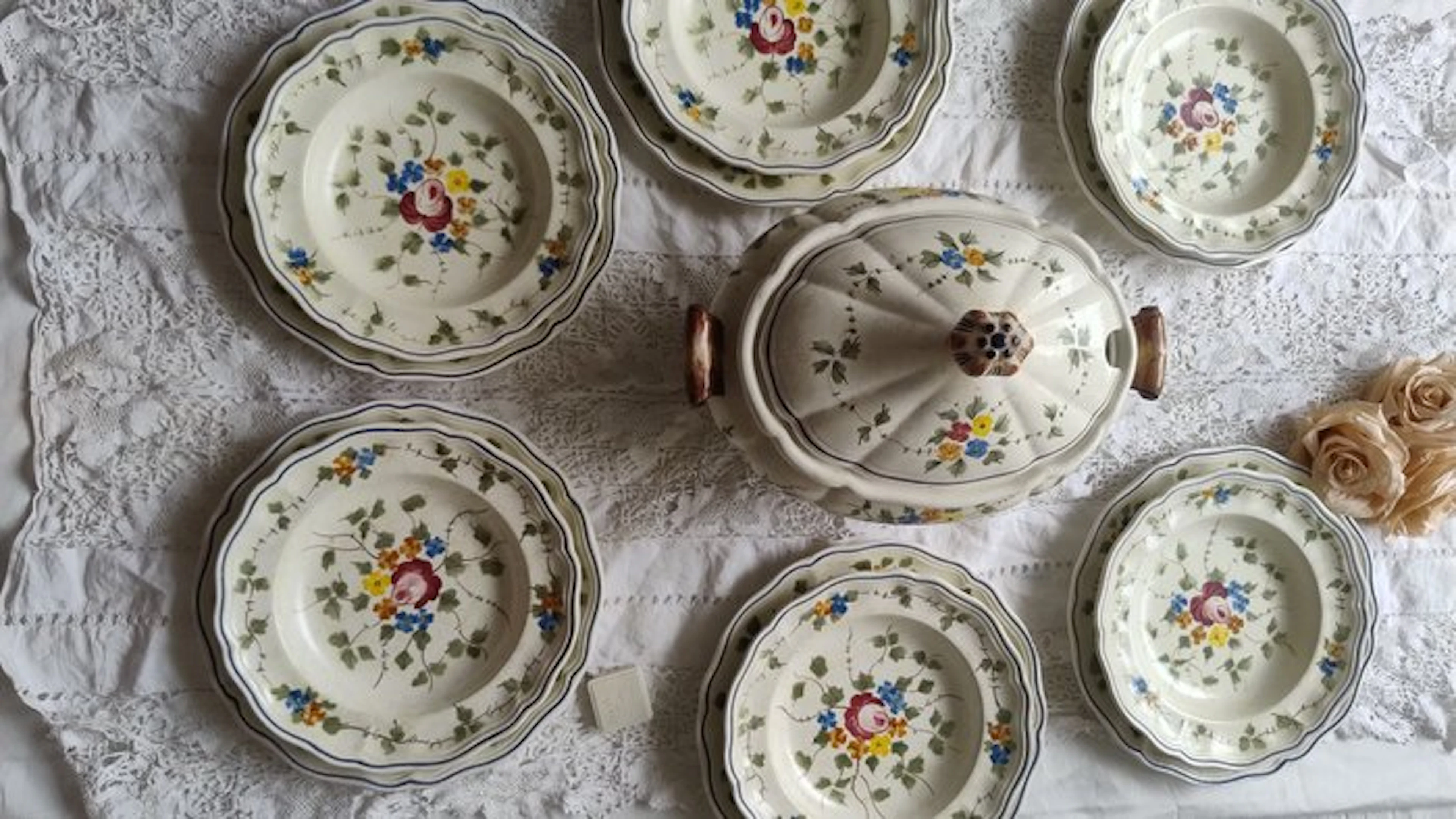 Longchamp - Dinner set for 6 (19) - Earthenware - Longchamp main service