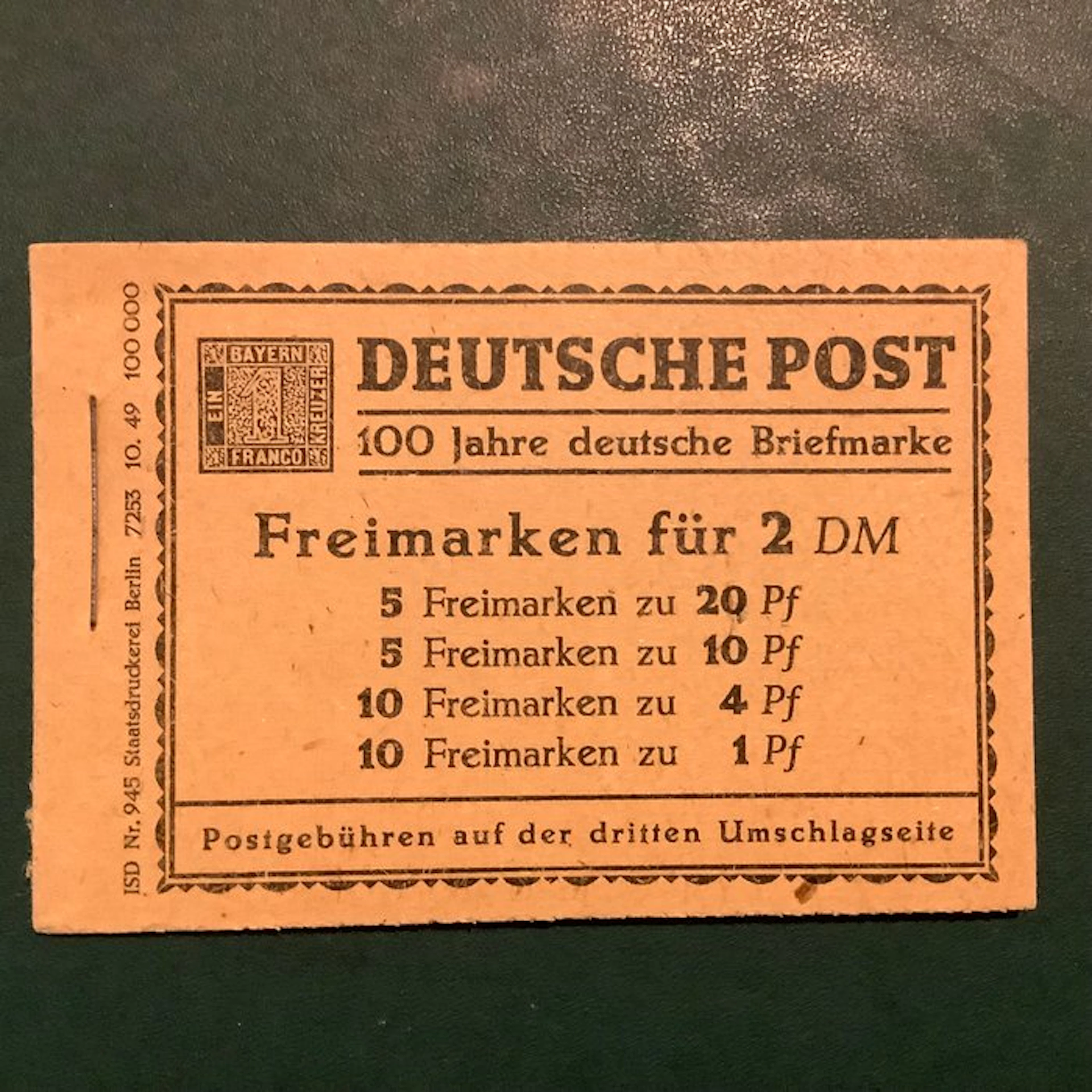 Berlin 1949 - Berlin Building Works, first stamp booklet - MNH - Michel