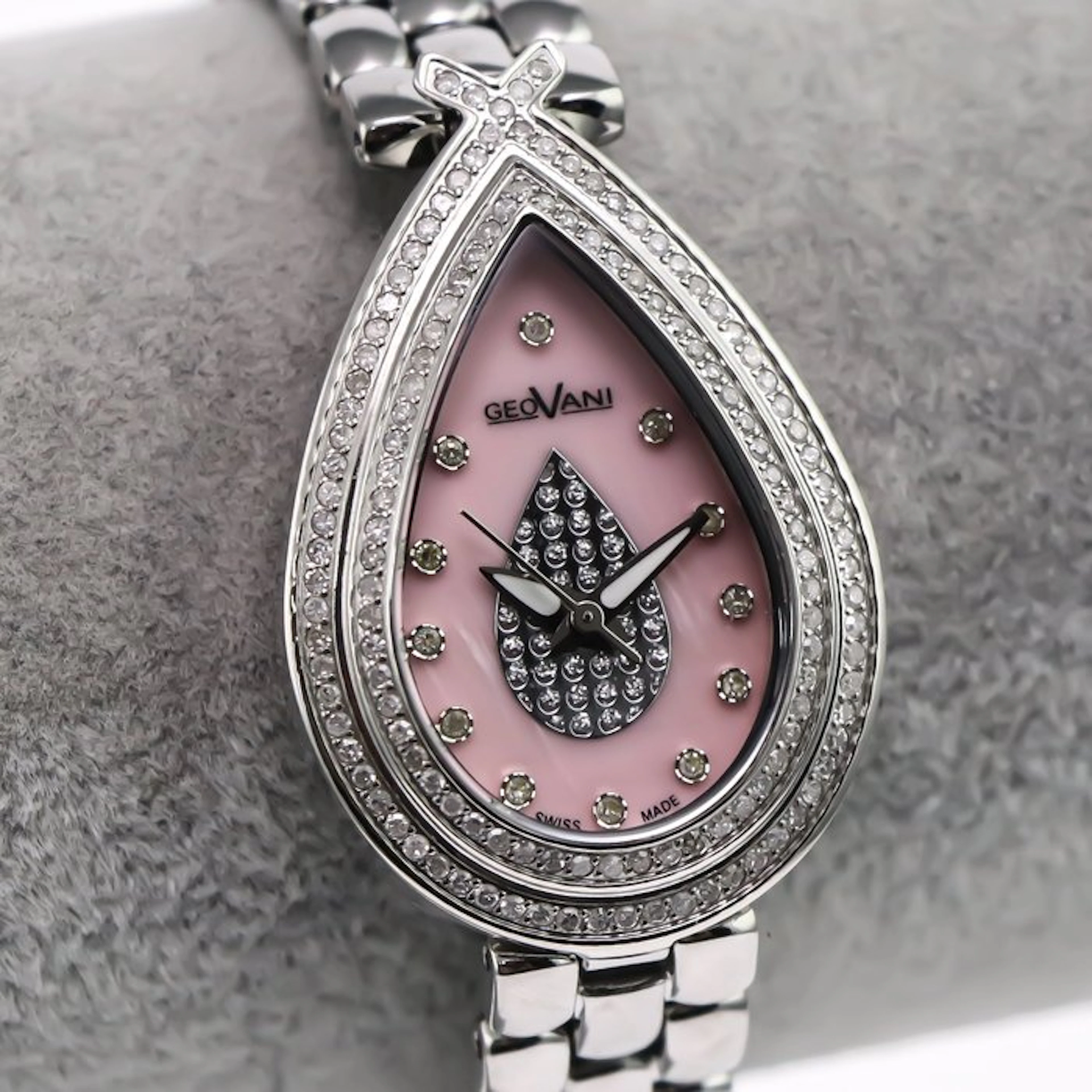Geovani - Diamond Swiss Watch - GOL589-SS-DD-6 - No...