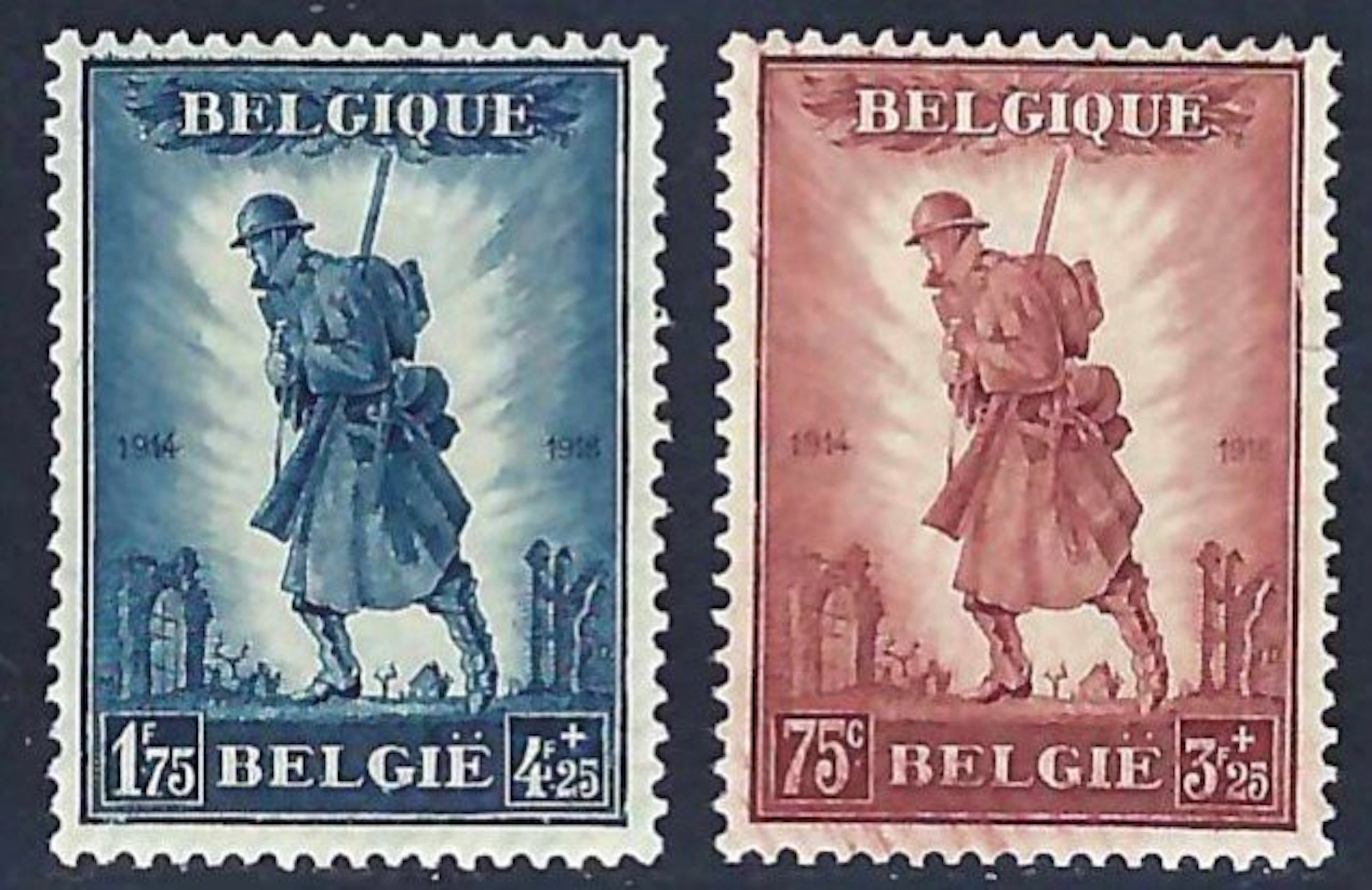 Belgium 1932 - The series "Infantry" - OBP/COB 351/52
