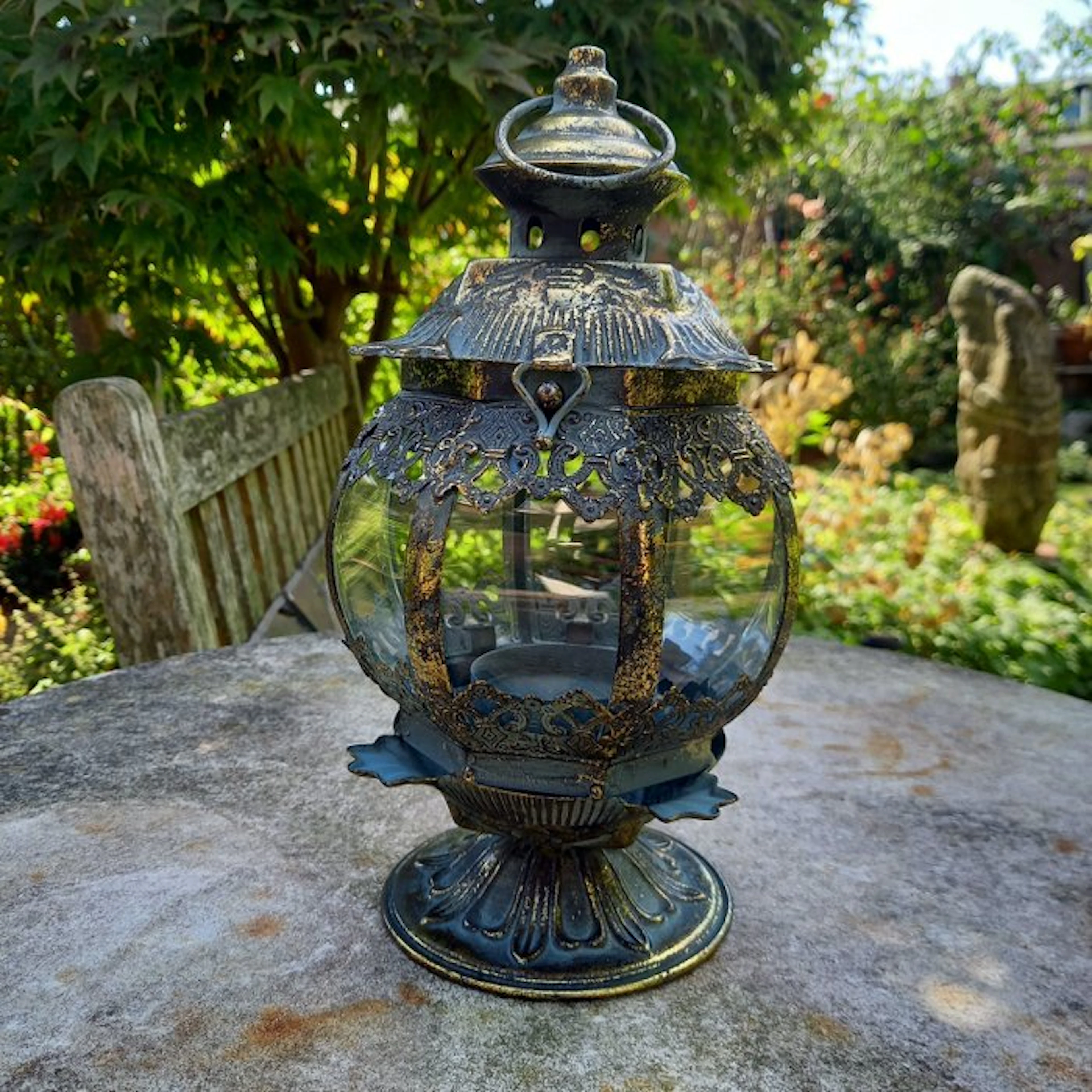 Lantern - "Candle Lantern" - 27 cm - Glass, Metal