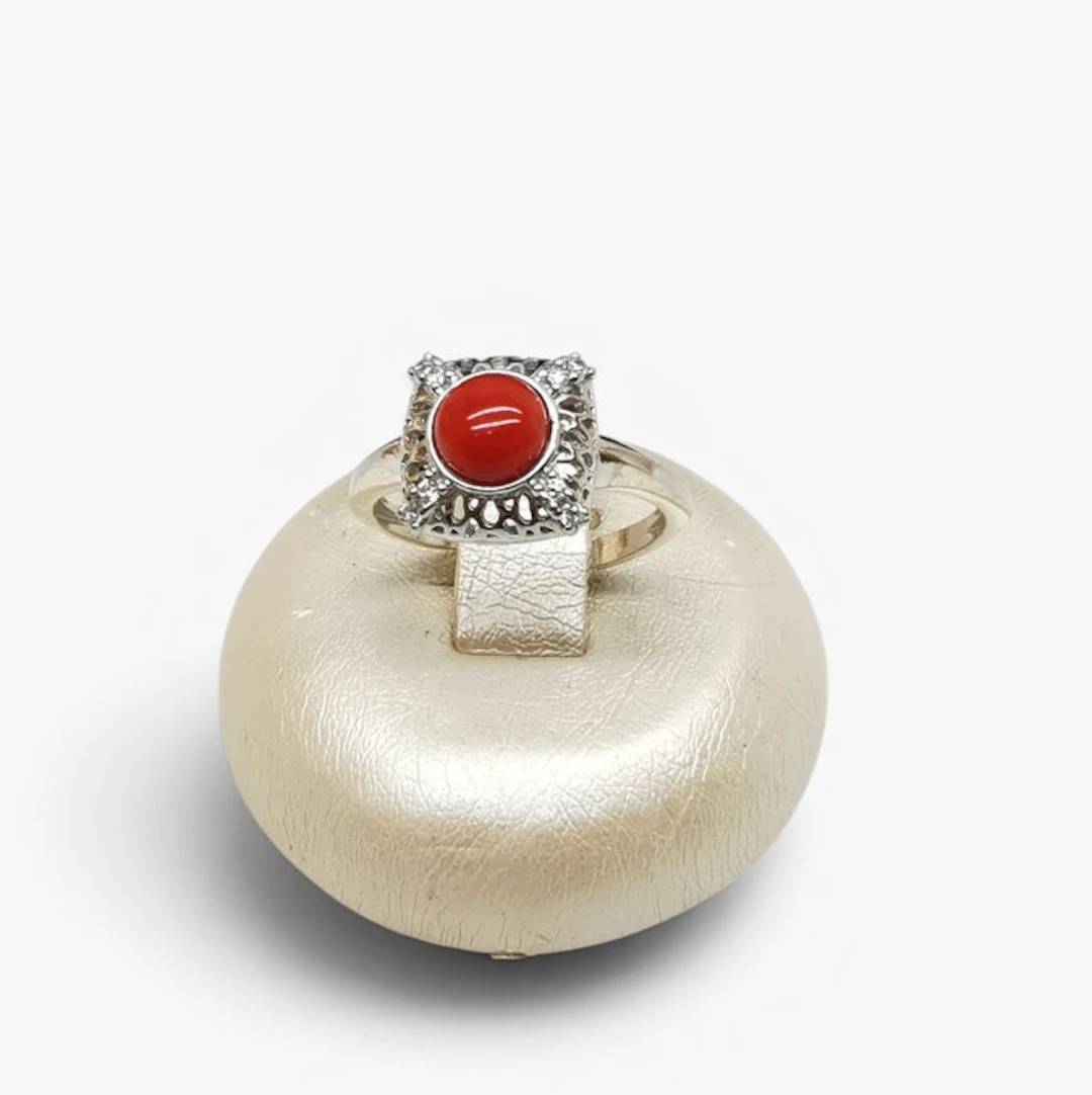 Coral - Sterling Silver 925 - Ring