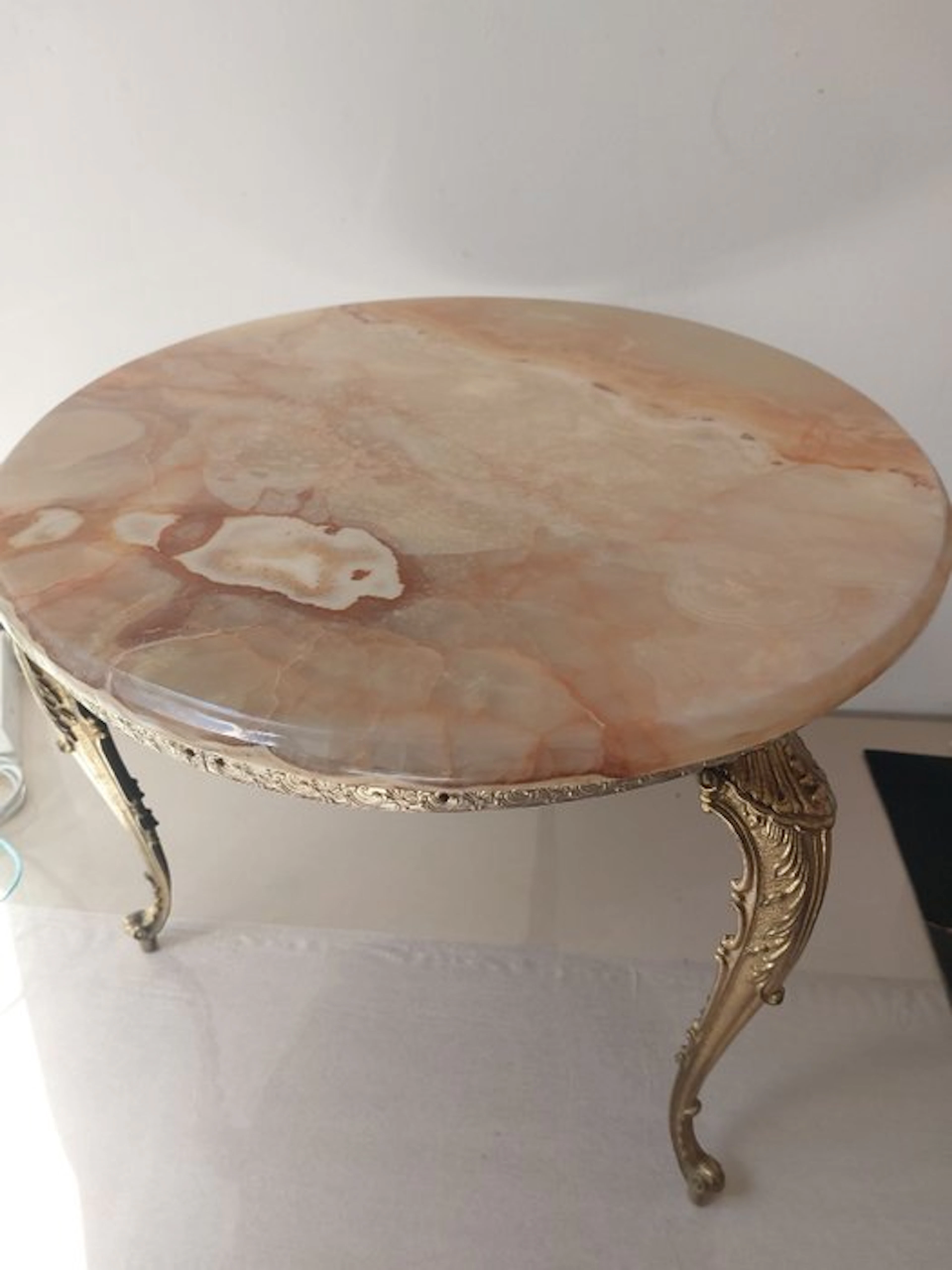 Coffee table - Onyx, Gilt bronze - Solid onyx Louis XV