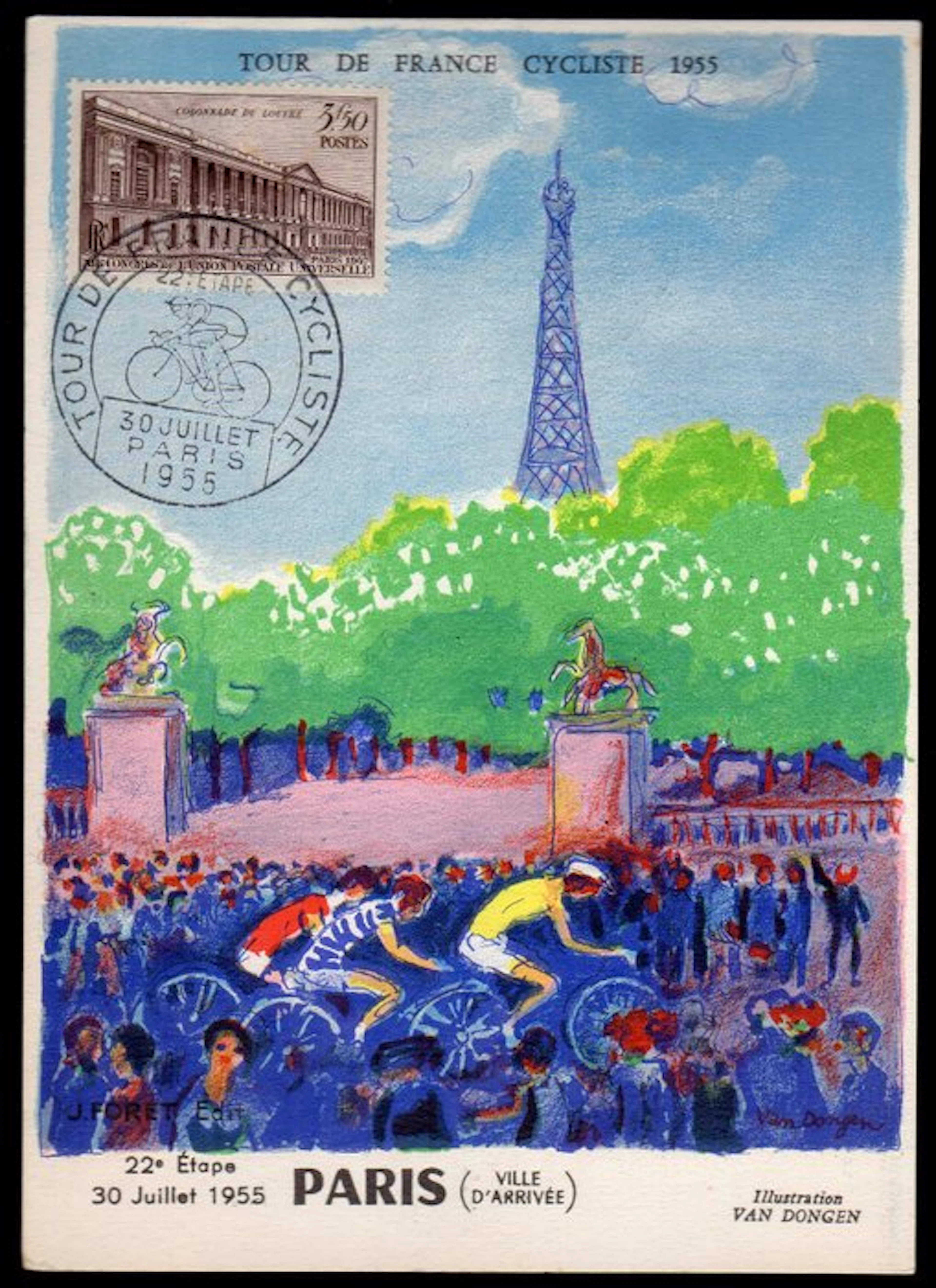 Tour de France 1955 – Cycling – Van Dongen - Complete set...