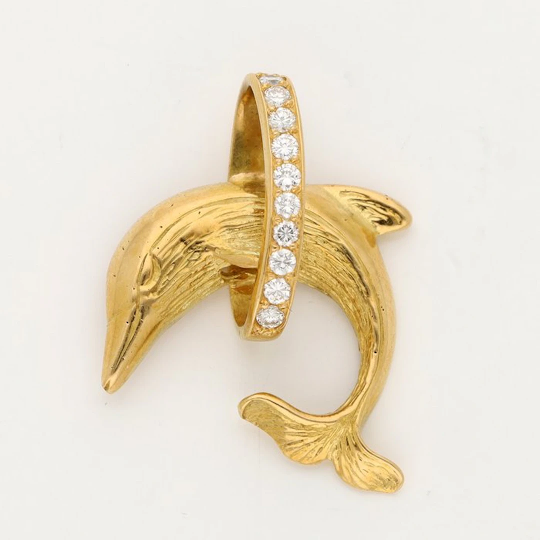 Pendant - 18 kt. Yellow gold Diamond (Natural)