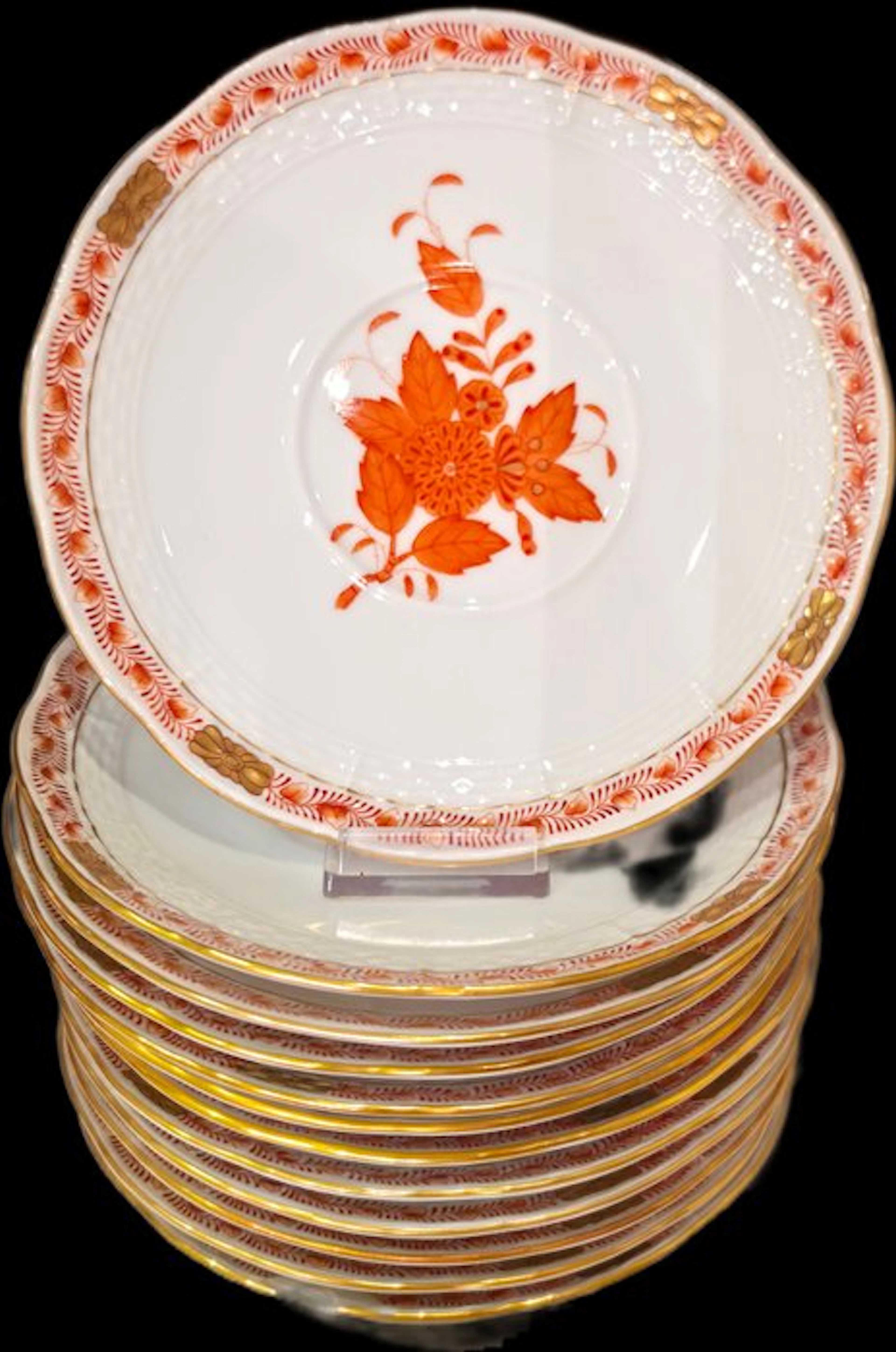 Herend - Waiter (138) - Chinese Bouquet Rust or AOG - Porcelain -