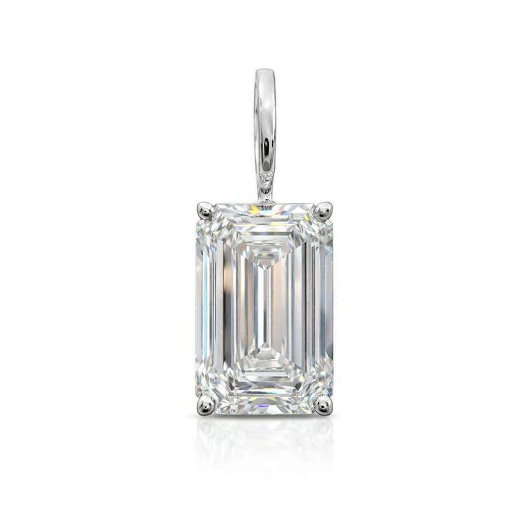 No reserve price - Pendant - 14 kt. White gold - 5.06ct. tw. Diamond