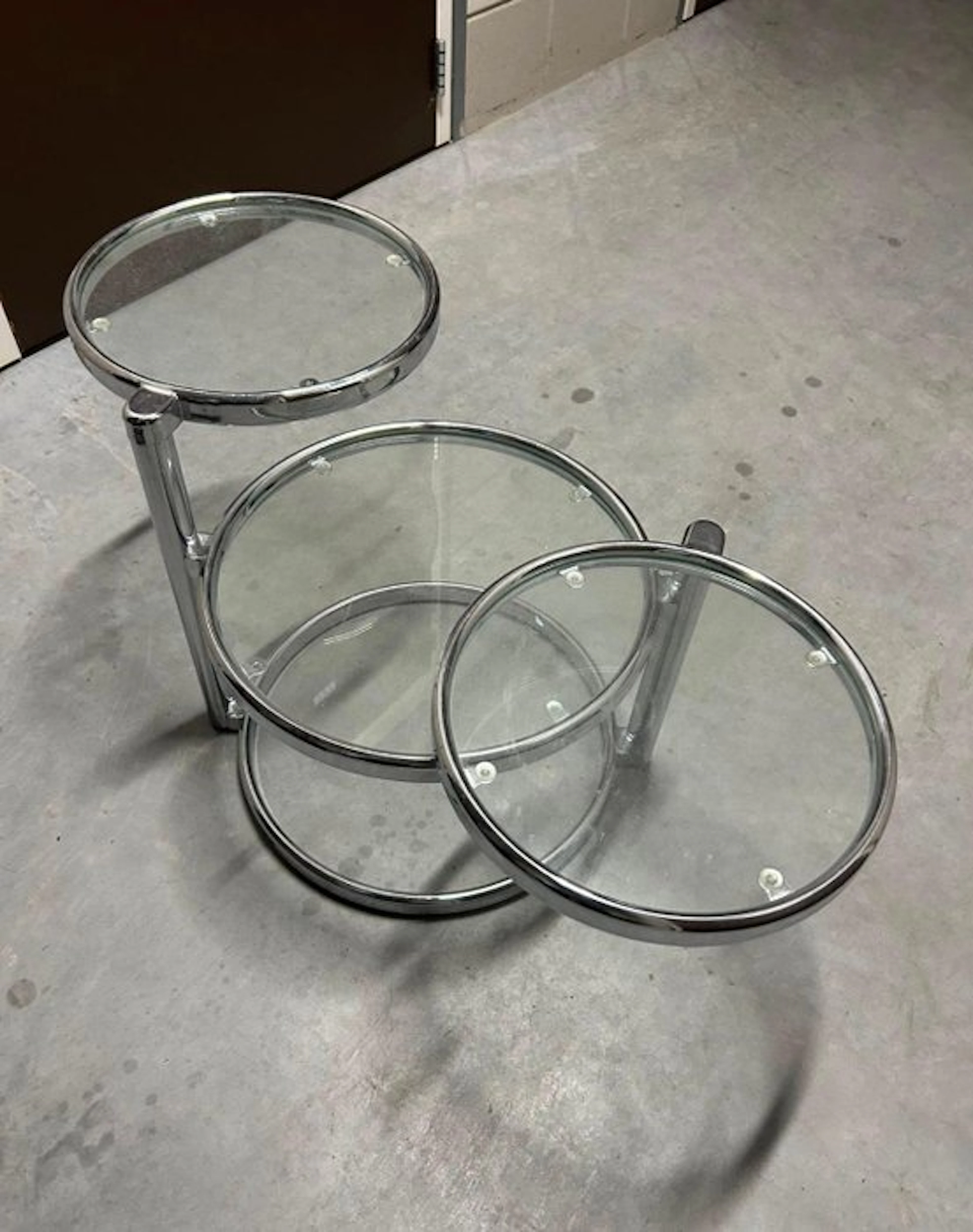 Leitmotiv - Side table - Glass, Chrome