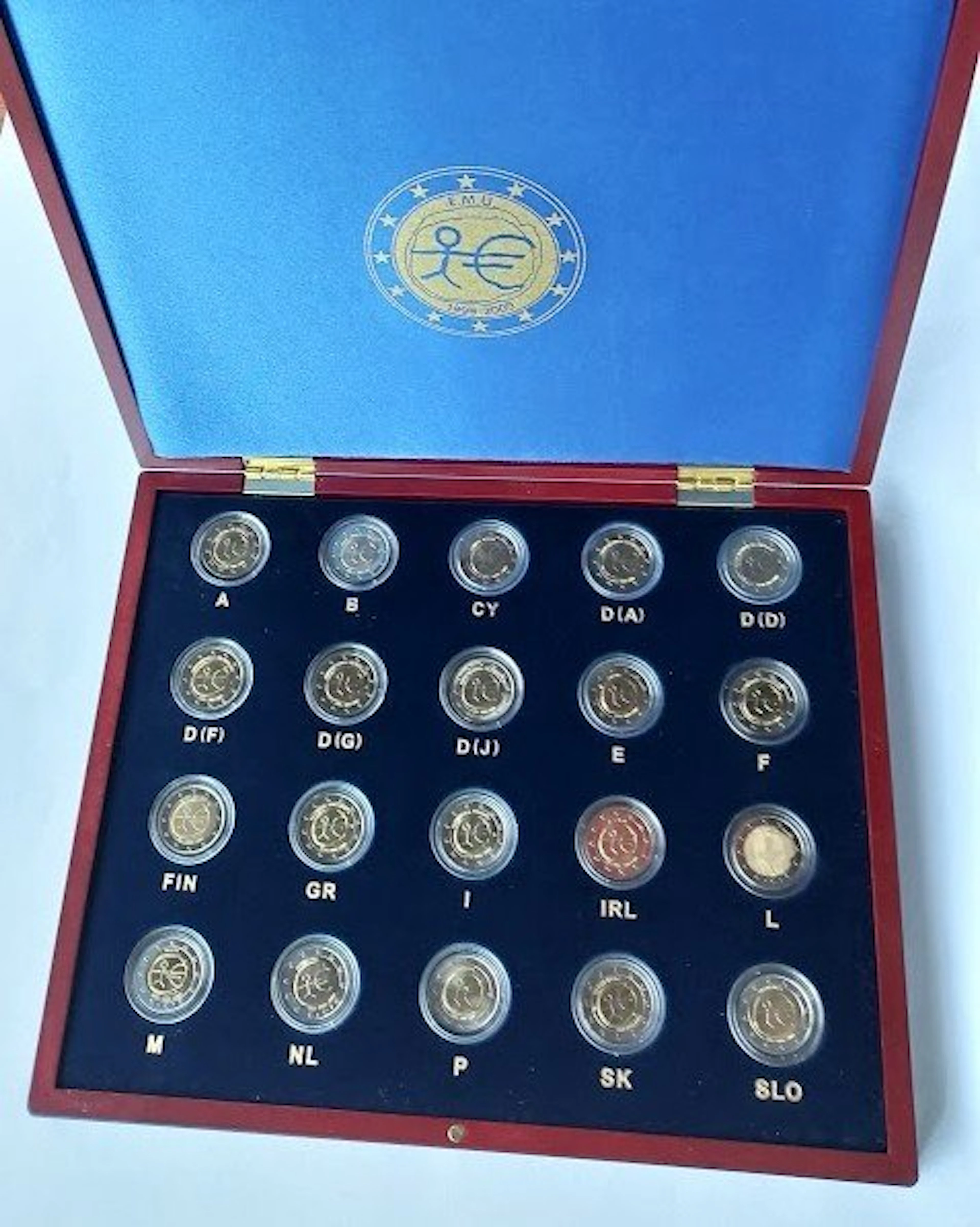 Europe. 2 Euro 2009 "10 Years E.M.U." (20 coins + Box) (No reserve price)