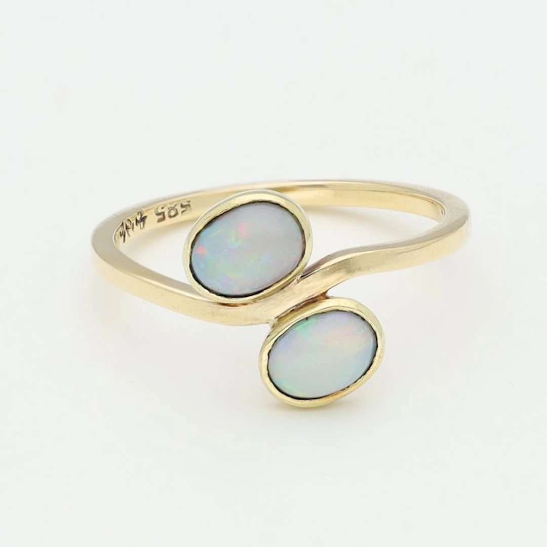 Ring - 14 kt. Yellow gold - Opal