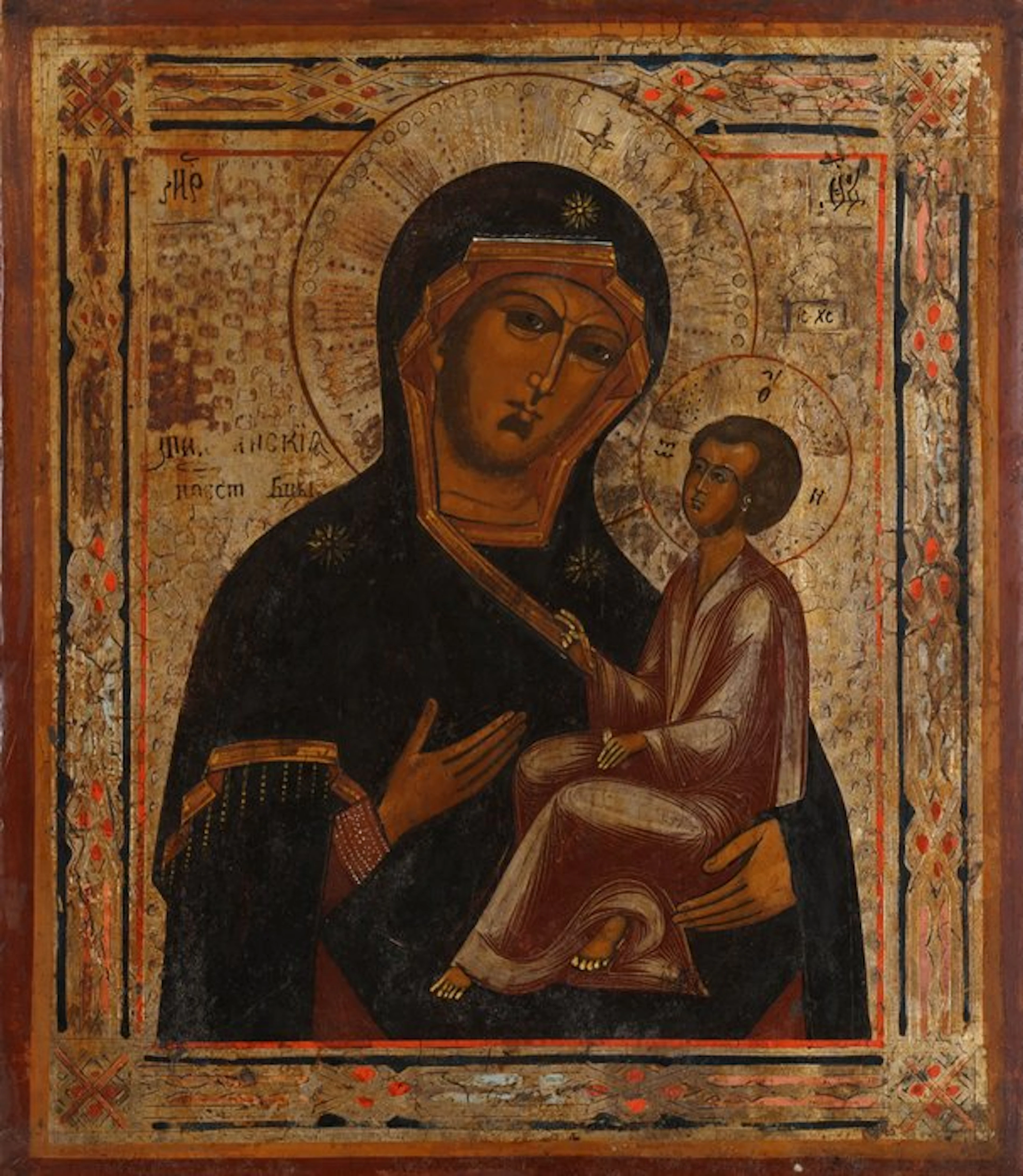 Icon - Our Lady of Smolensk (Smolenskaya) - Wood