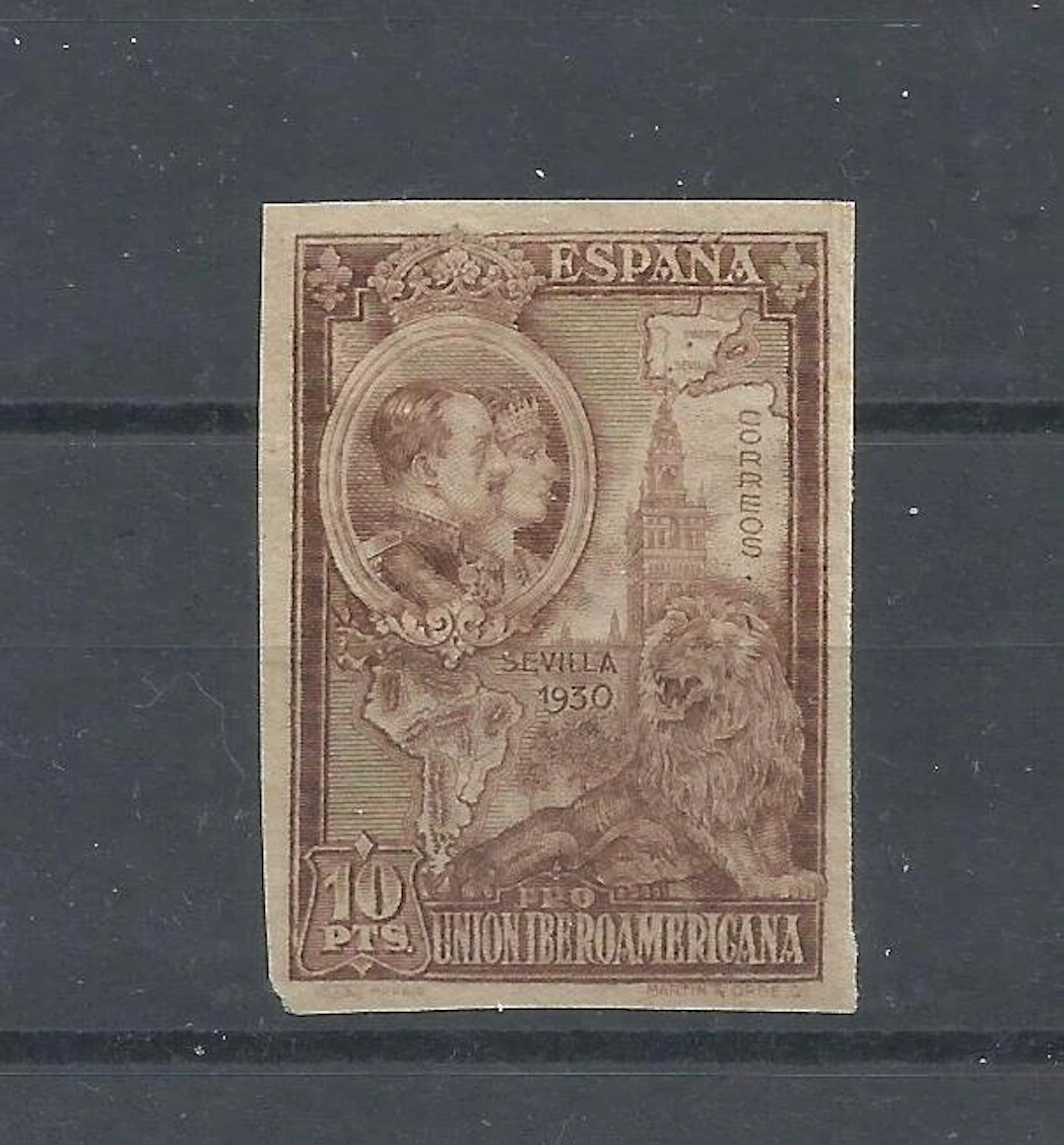 Spain 1930 - Pro Unión Iberoamericana. Current CEM certificate. - Edifil 581s