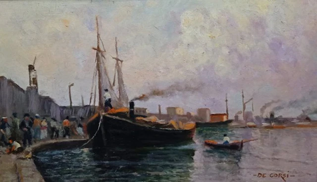 Italian school (XX) - Vapore da Napoli