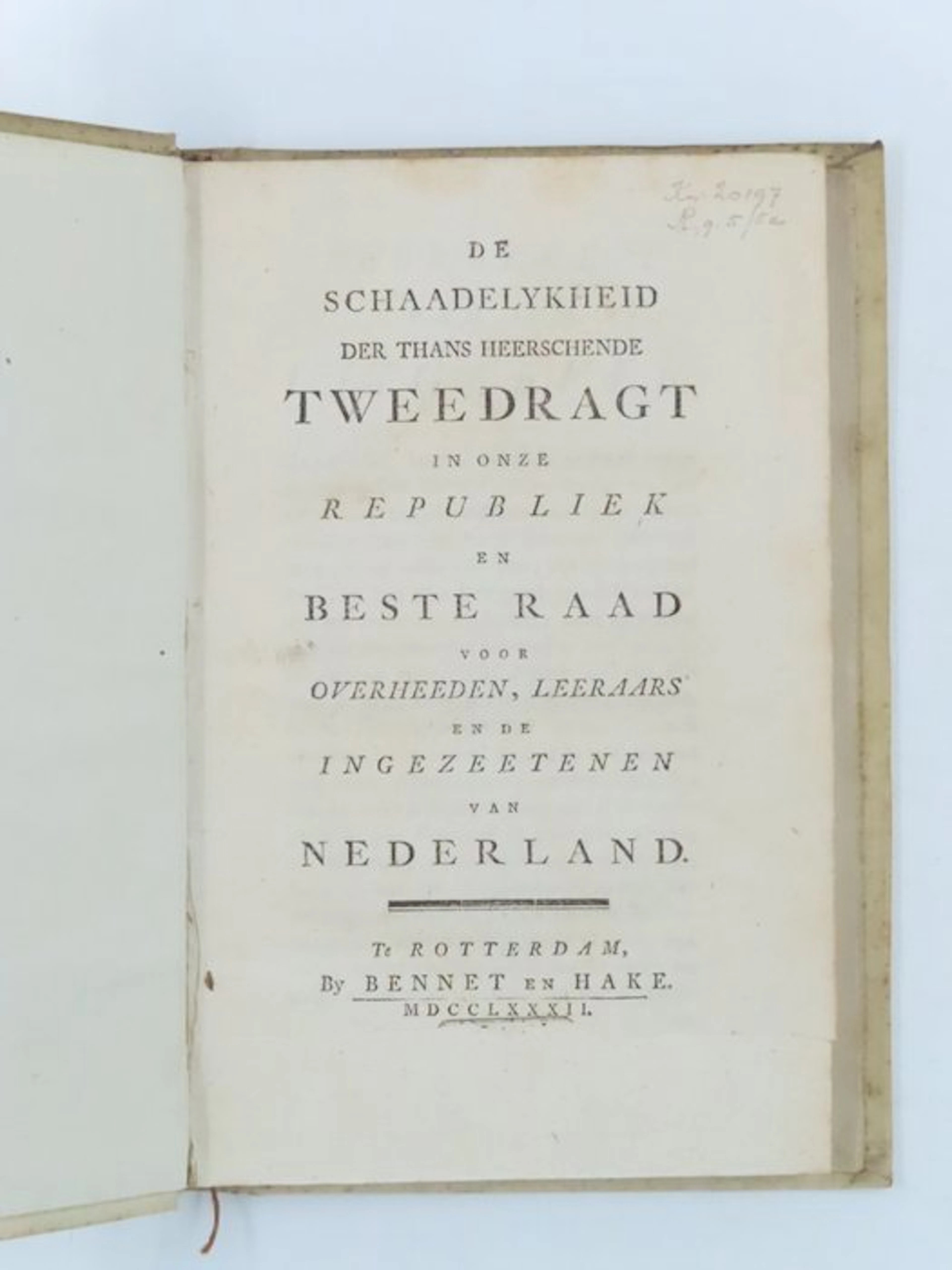 Dingeman Wouter Smits - De schaadelykheid der thans...