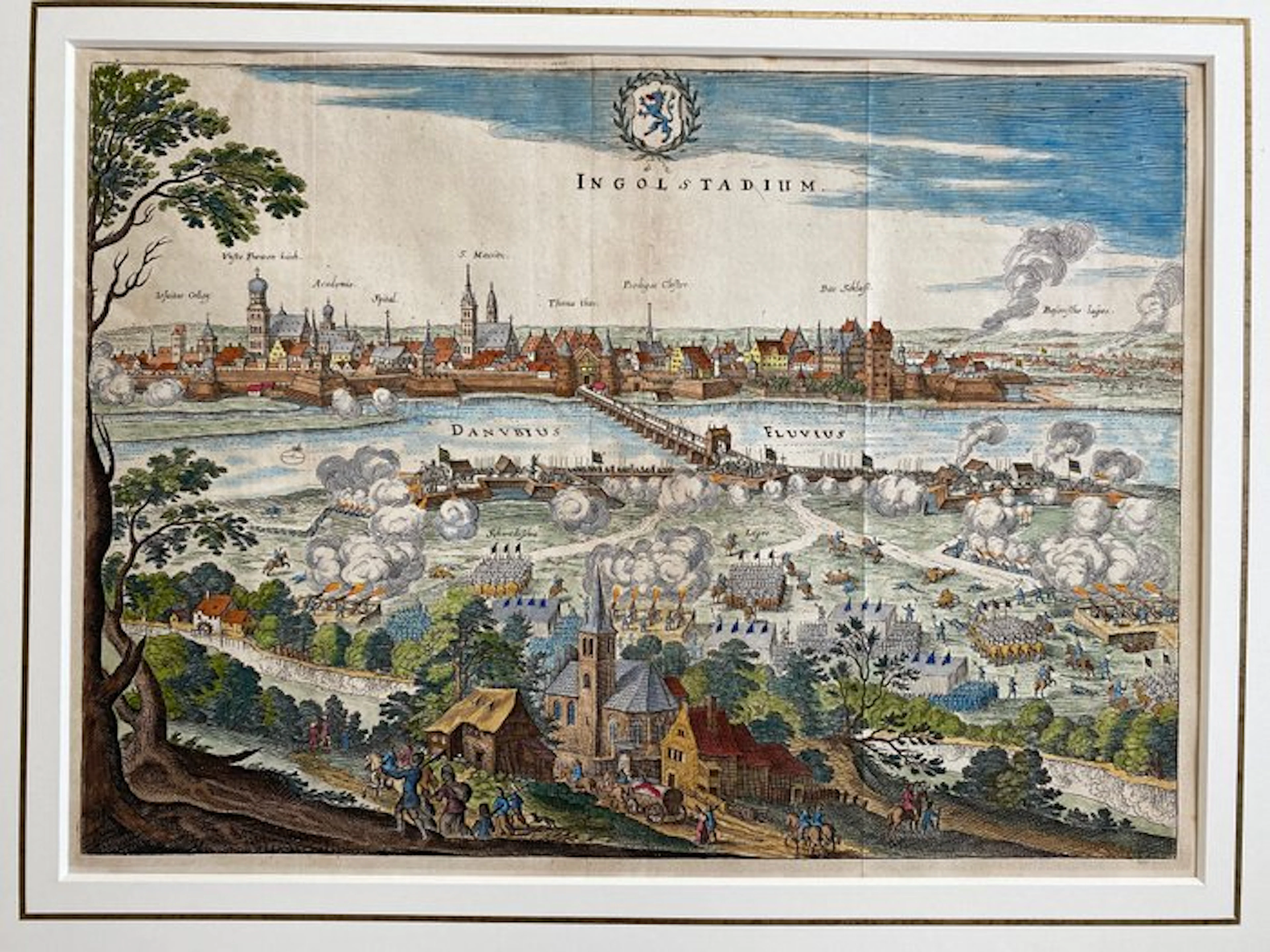 Germany - Ingolstadt and the Swedish siege of 1632.; Matthaus Merian d