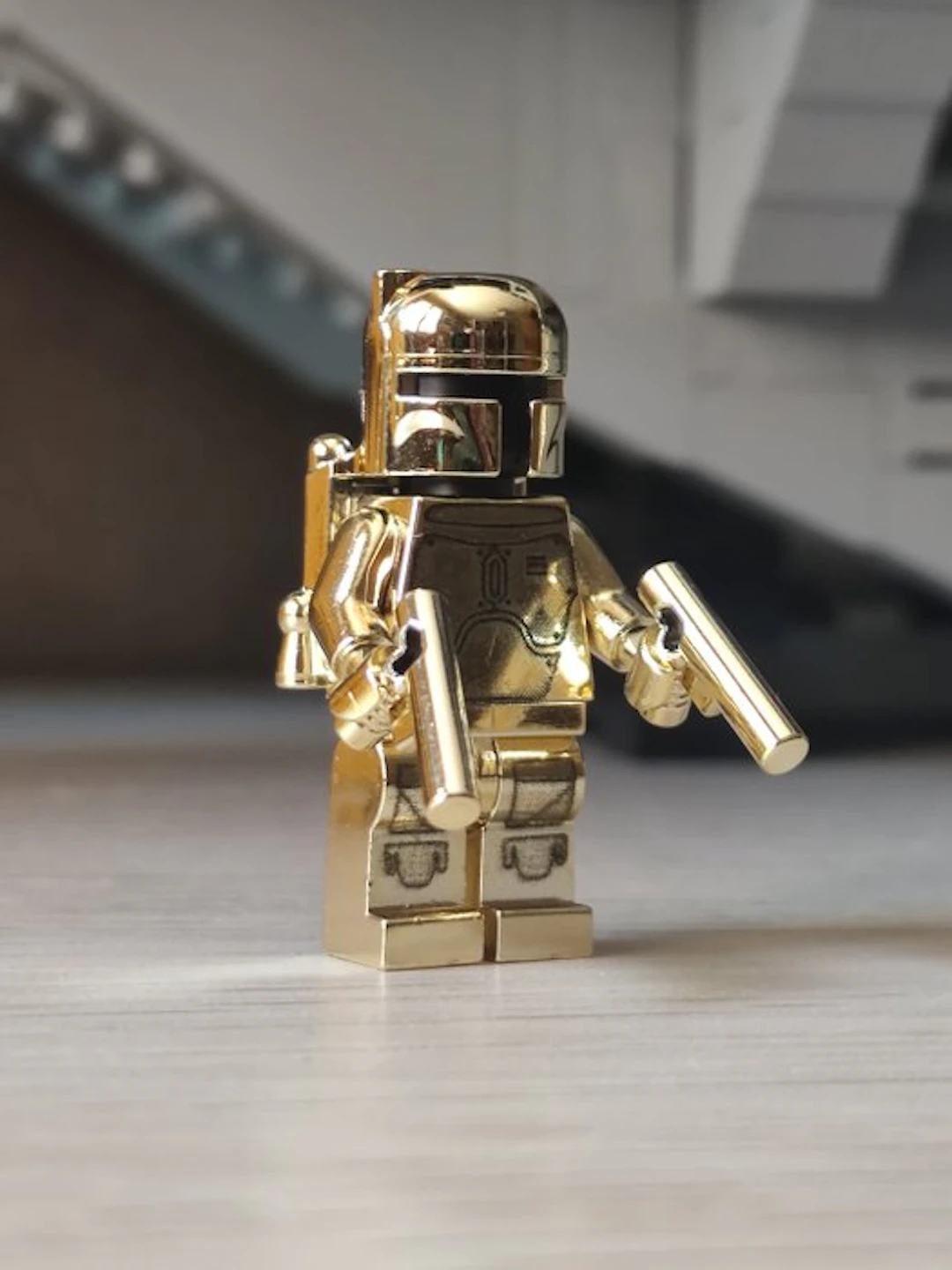 LEGO Minifigure - Star Wars - Boba Fet chromé or