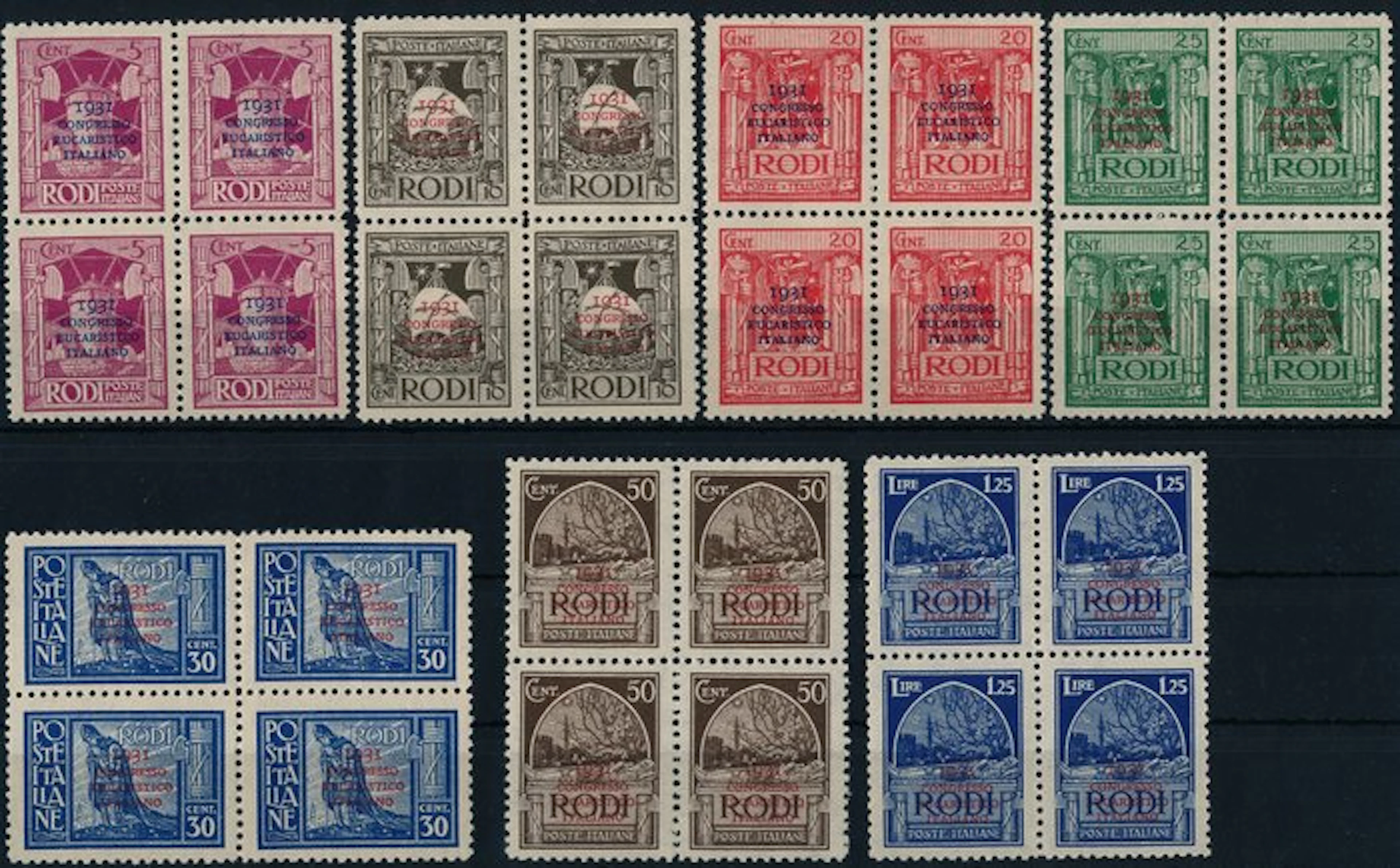 Italian Aegean Islands - general issues 1931 - Eucharistic Congress