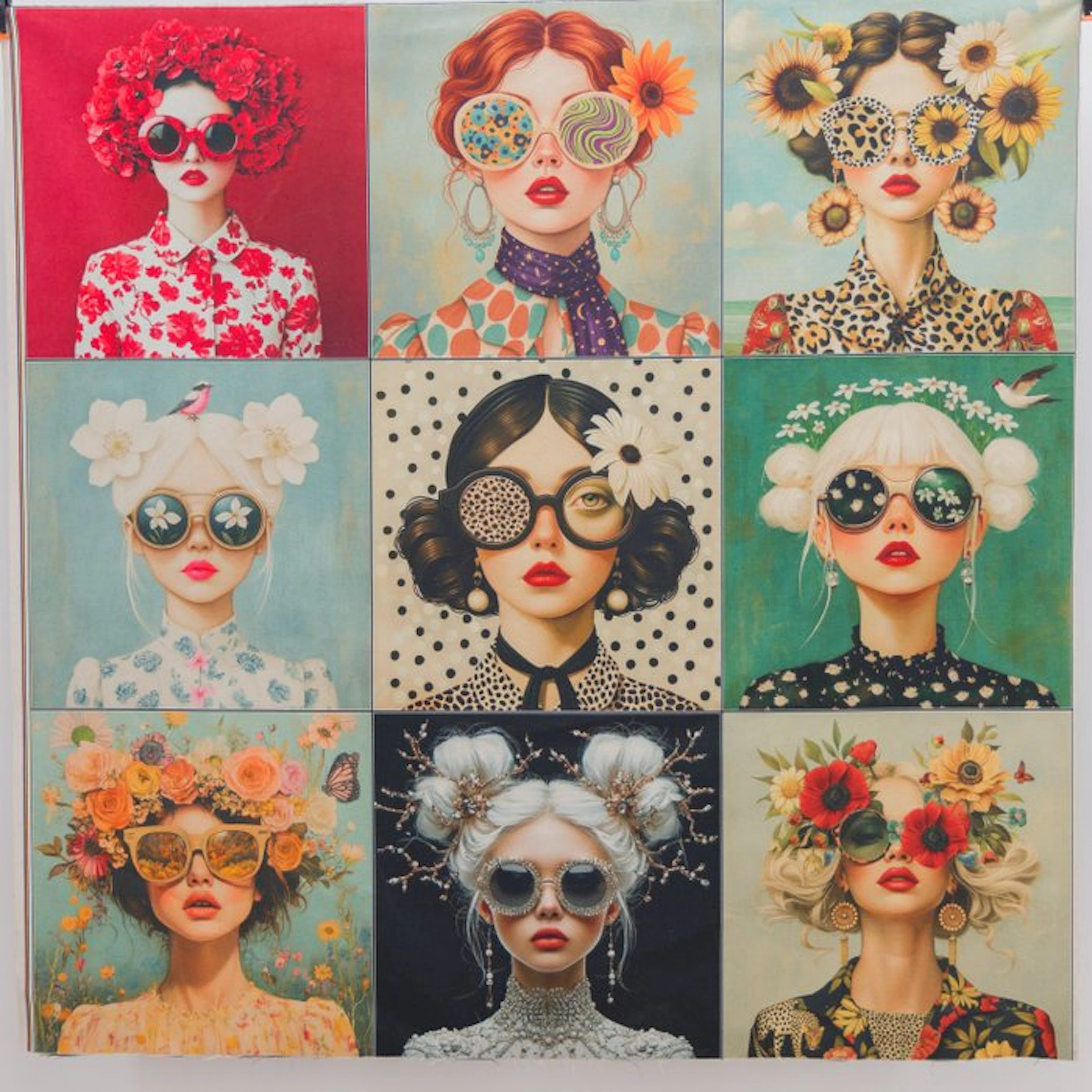AA189 - Artistic Panel 9 Portraits – Fashion & Pop...