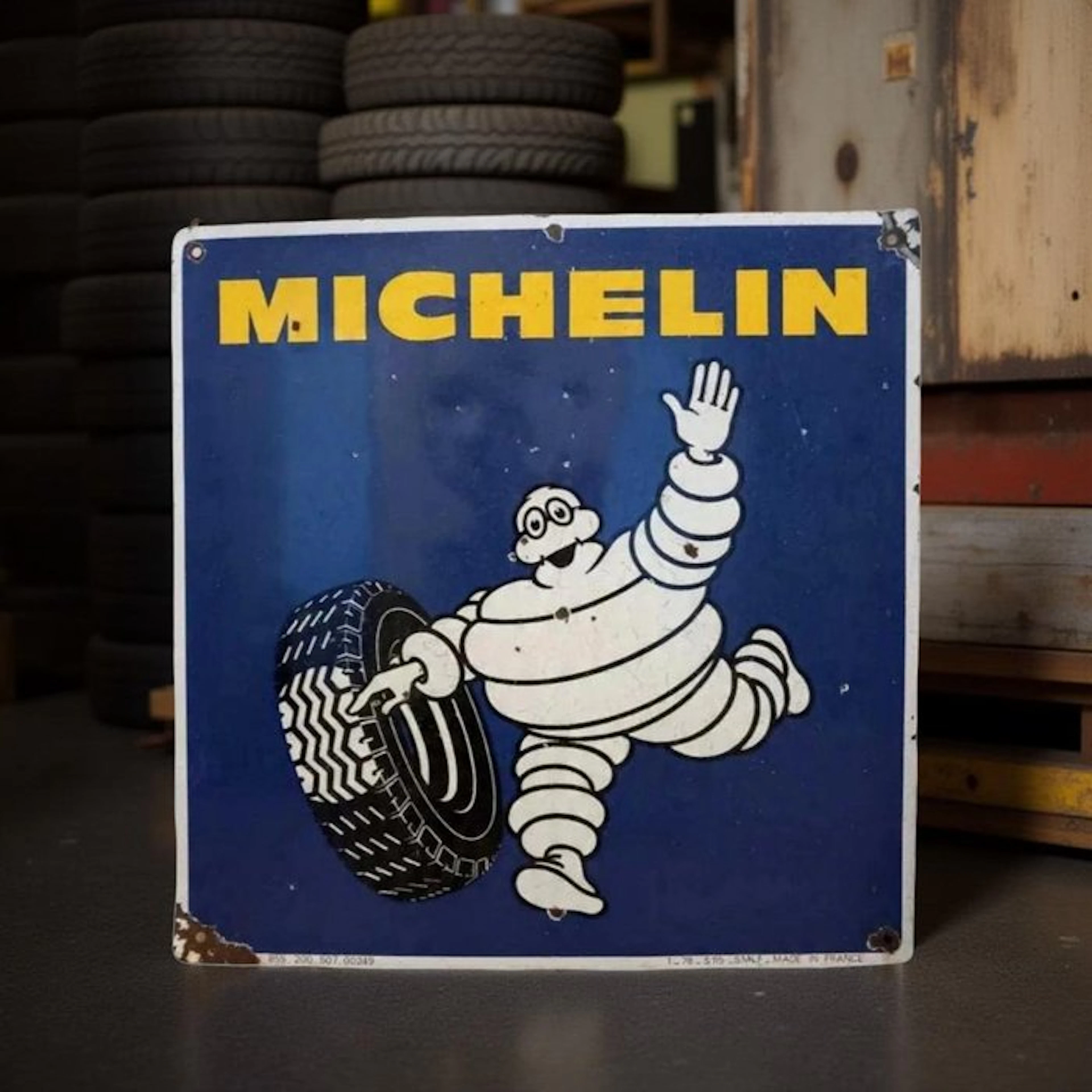 Michelin - Société Moderne de la Lacquer et de l'Email - Enamel sign - Iron
