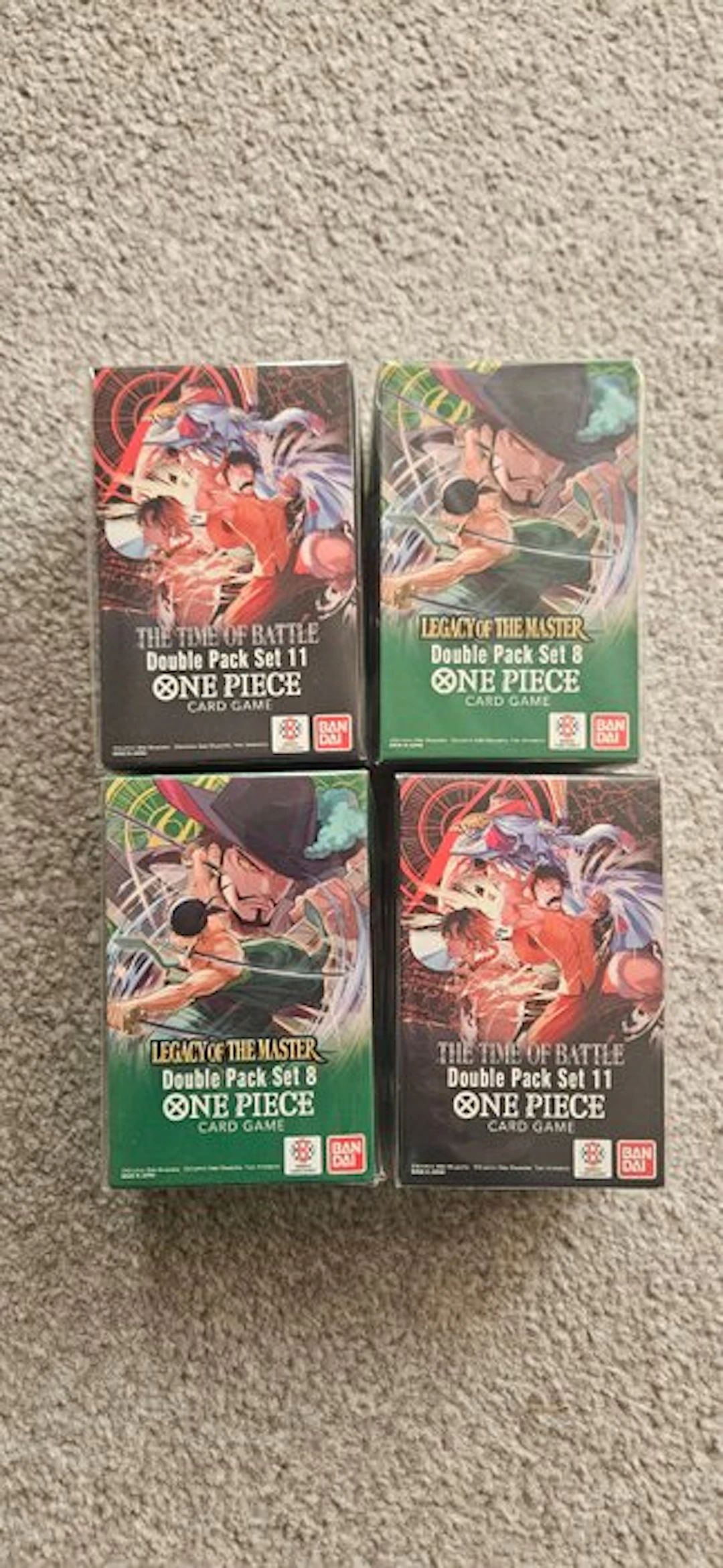 Bandai - 4 Box - One Piece - One Piece Double Pack Set 11...