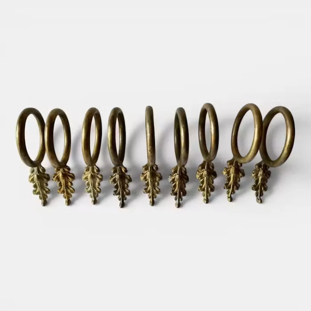 Decorative ornament (9) - France - Brass curtain hooks