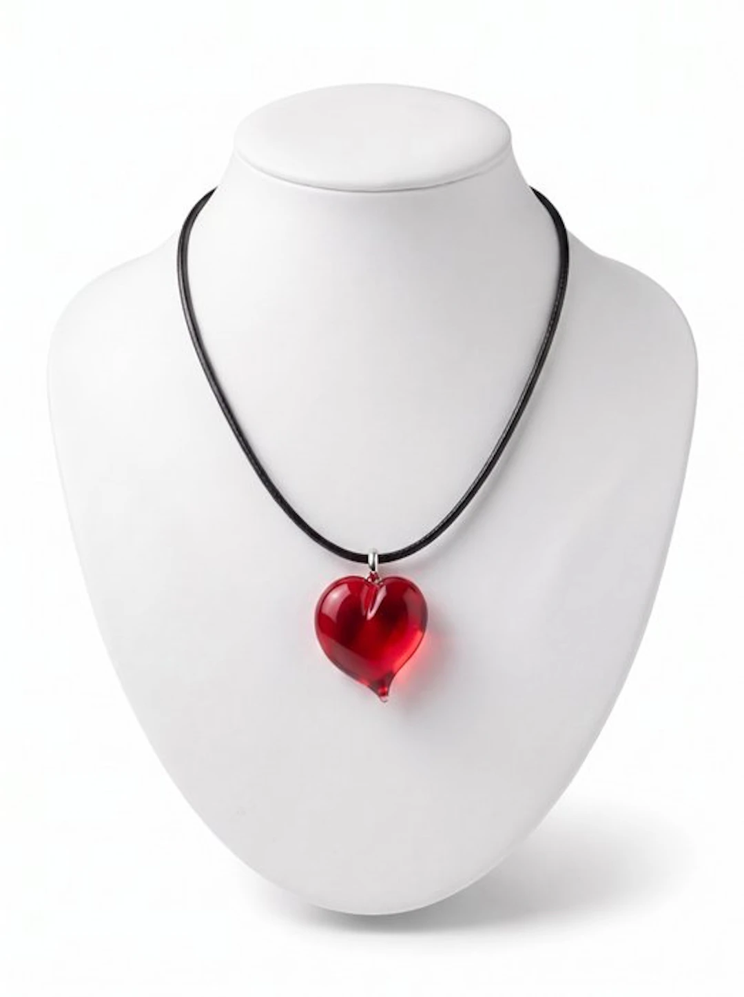 Murano glass - Necklace with pendant - Ruby Heart
