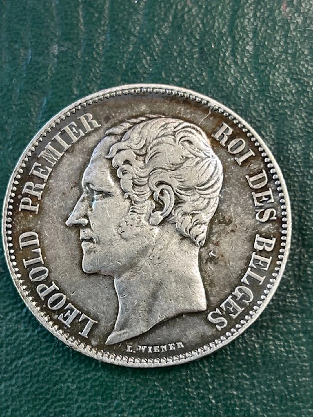 Belgium. Leopold I. 5 Francs 1850 (No reserve price)