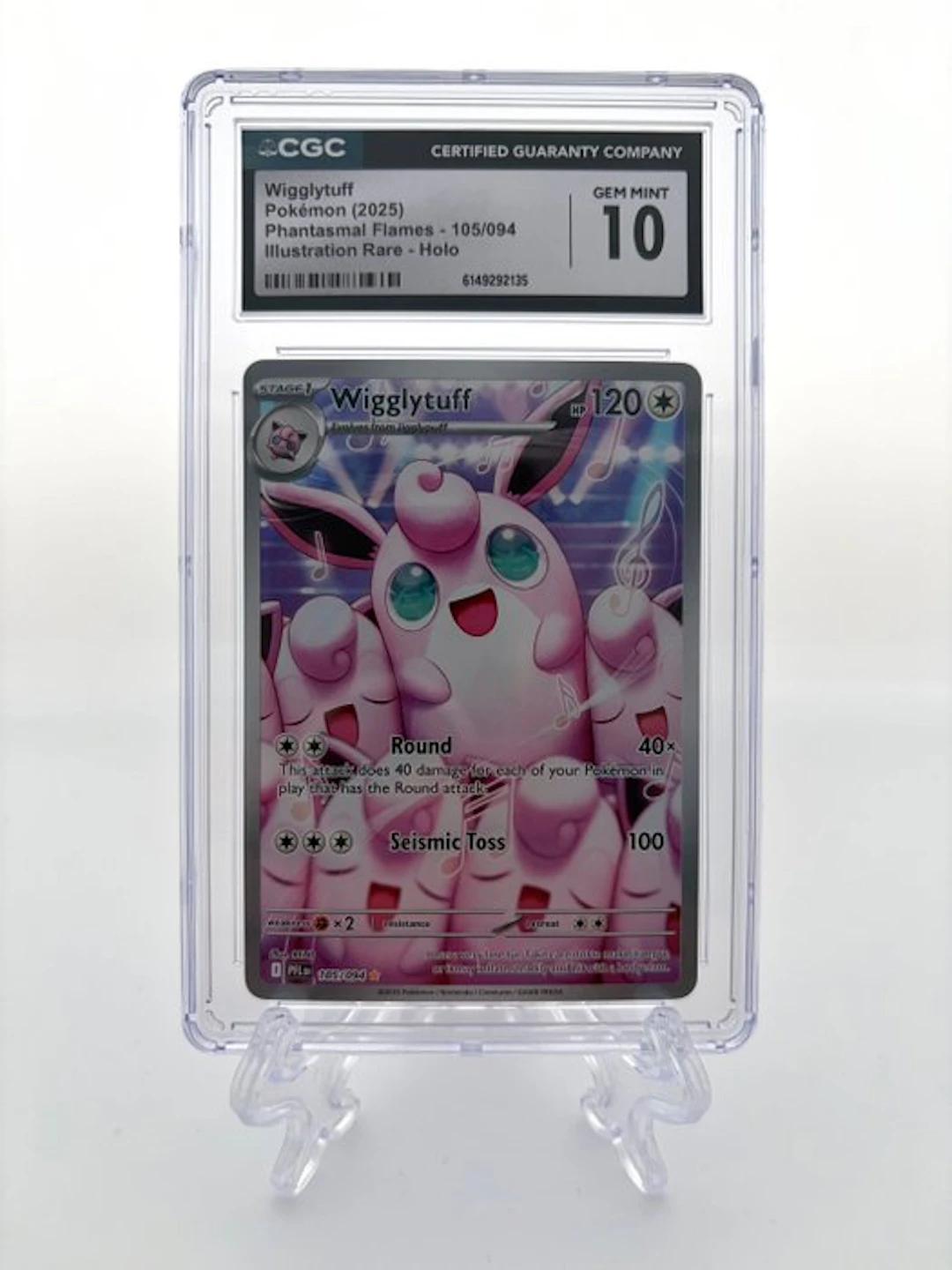 Pokémon - 1 Graded card - Wigglytuff - Phantasmal Flames...
