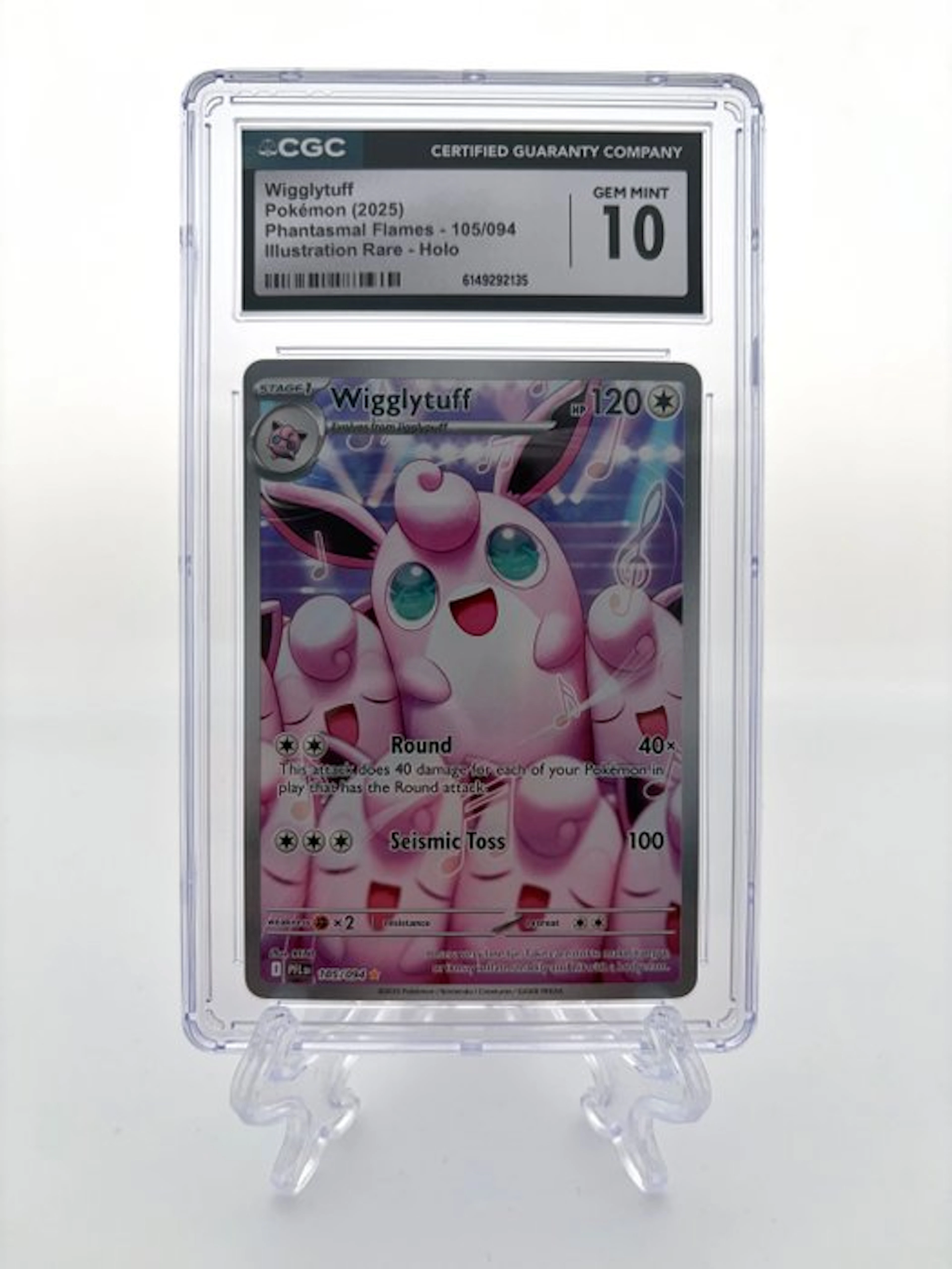 Pokémon - 1 Graded card - Wigglytuff - Phantasmal Flames...