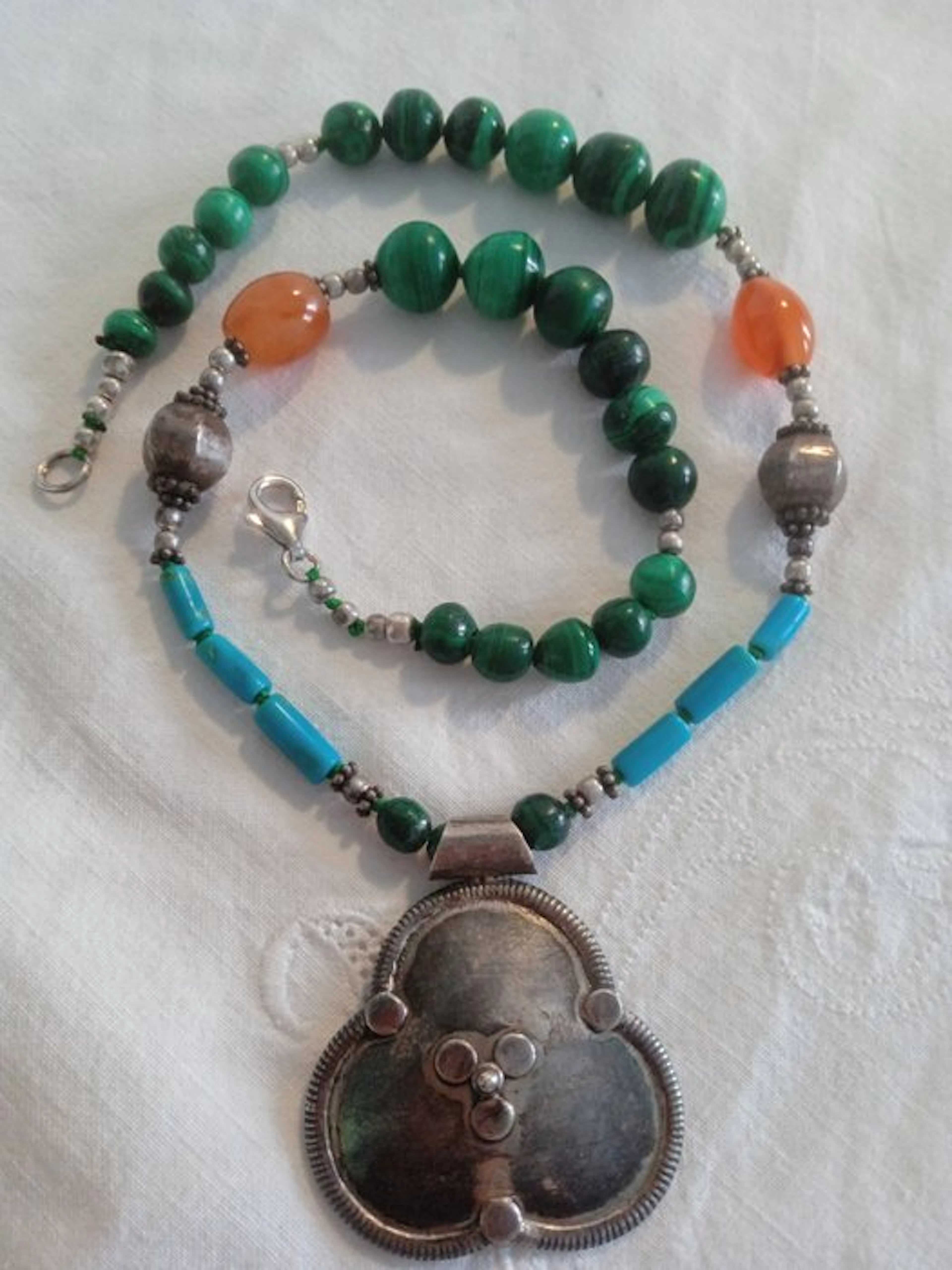 Turquoise - Silver - Necklace