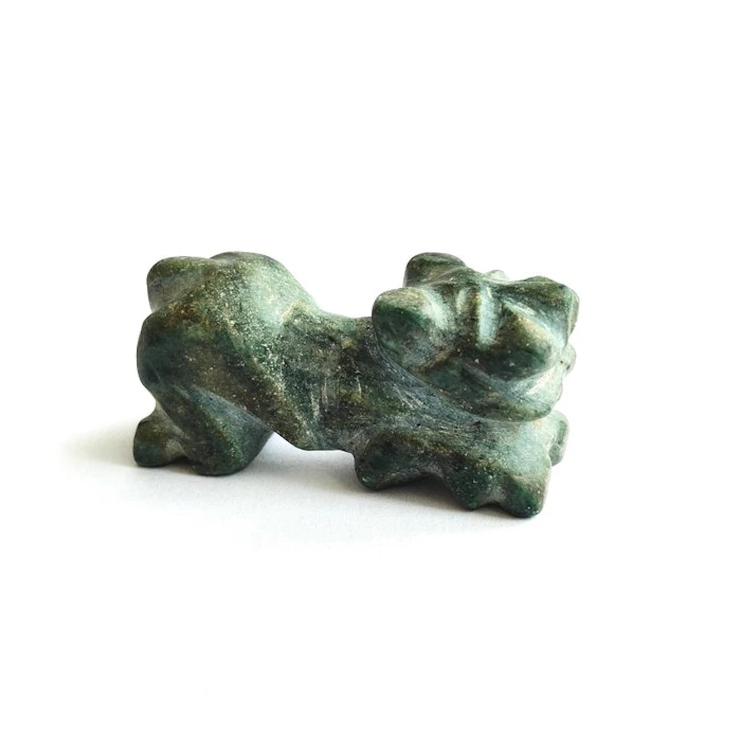 Ancient Burmese, Pyu States or Lopburi, Siam Jasper Tiger Bead Talisman - 51 mm
