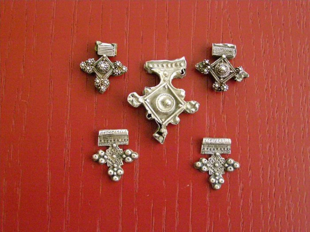 Coptic HANGERS Amhara - Silver - Ethiopia - 20th century
