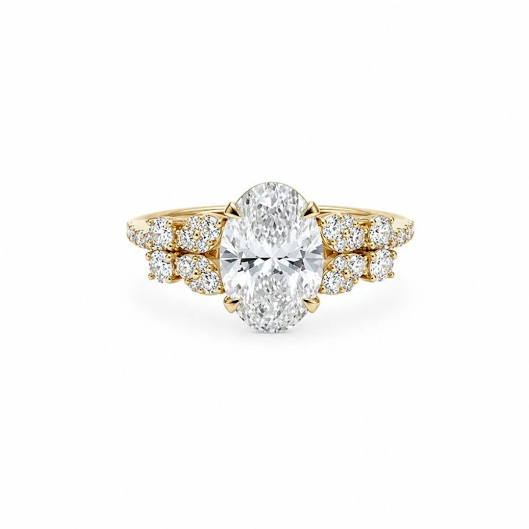 Ring - 18 kt. Yellow gold - 3.03ct. tw. Diamond (Lab-grown) - Diamond