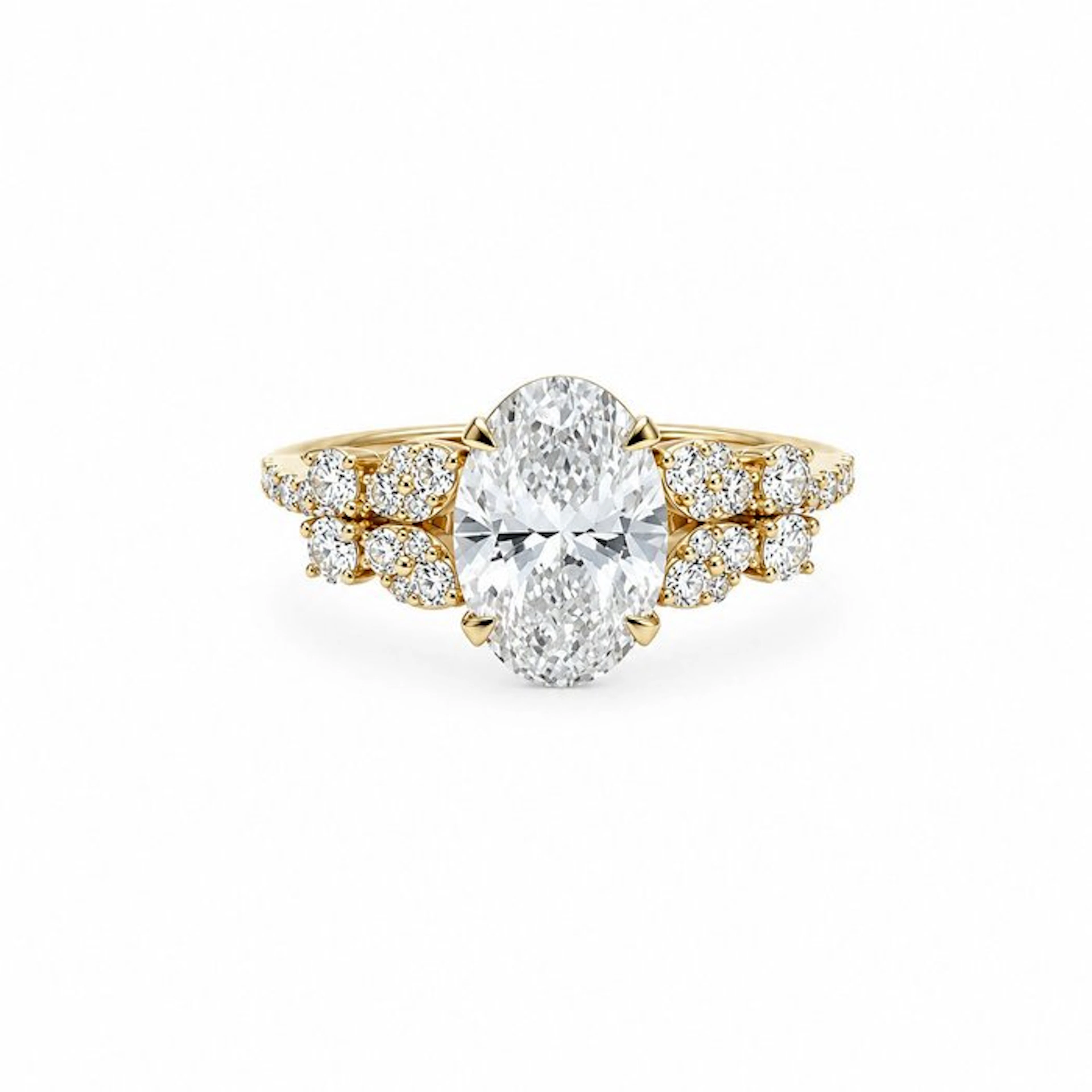 Ring - 18 kt. Yellow gold - 3.03ct. tw. Diamond (Lab-grown) - Diamond