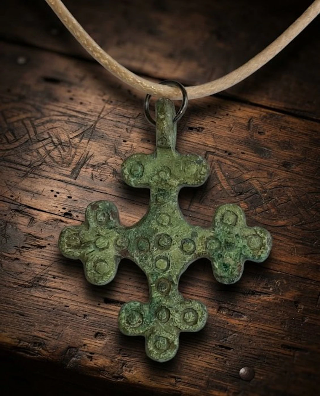 Medieval Bronze pectoral cross.In excellent condition. (No reserve price)