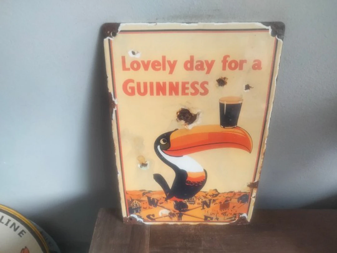 Lovely day for a Guinness - Advertising sign - Enamel