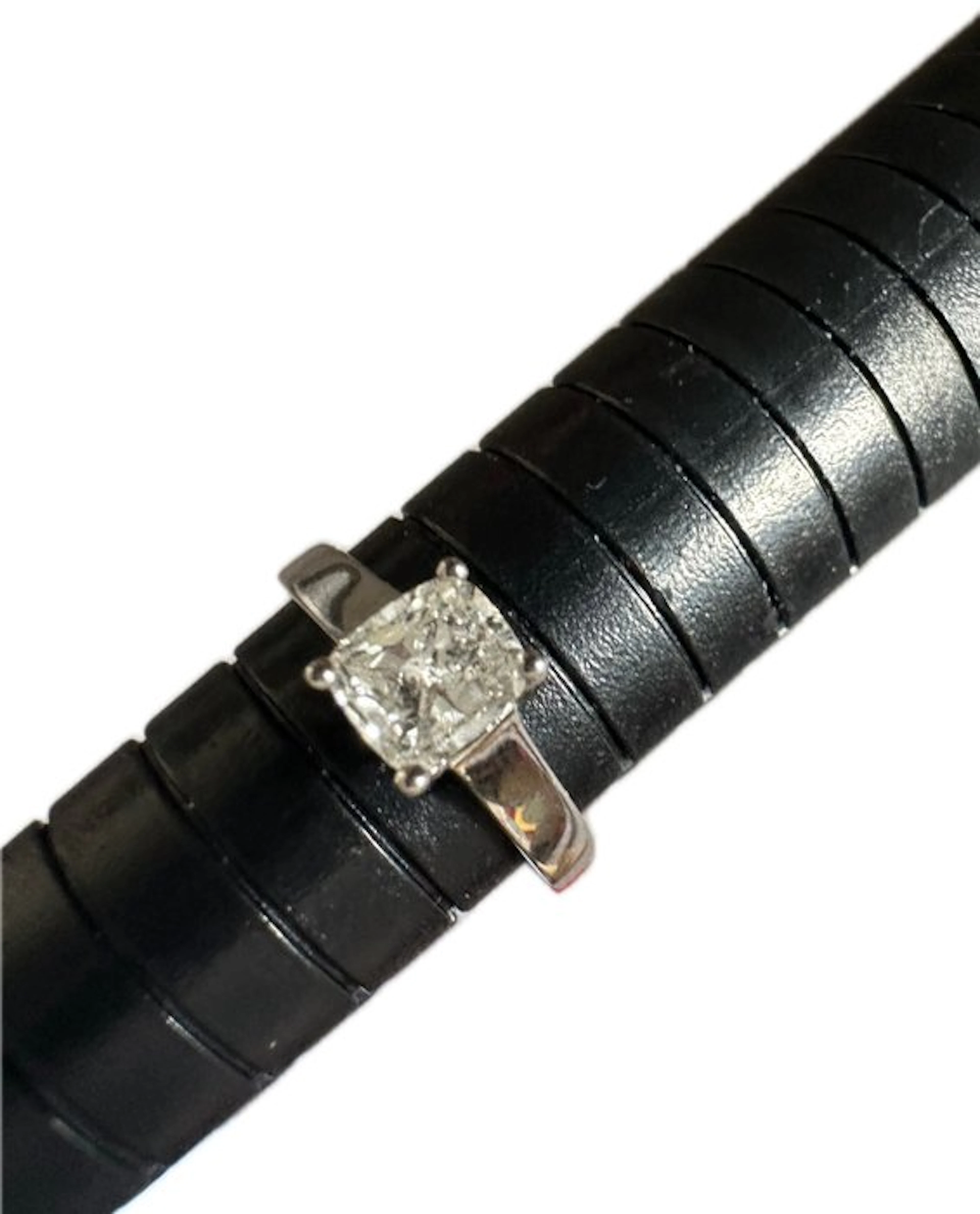 Engagement ring - 14 kt. White gold - 1.00ct. tw. Diamond (Natural)
